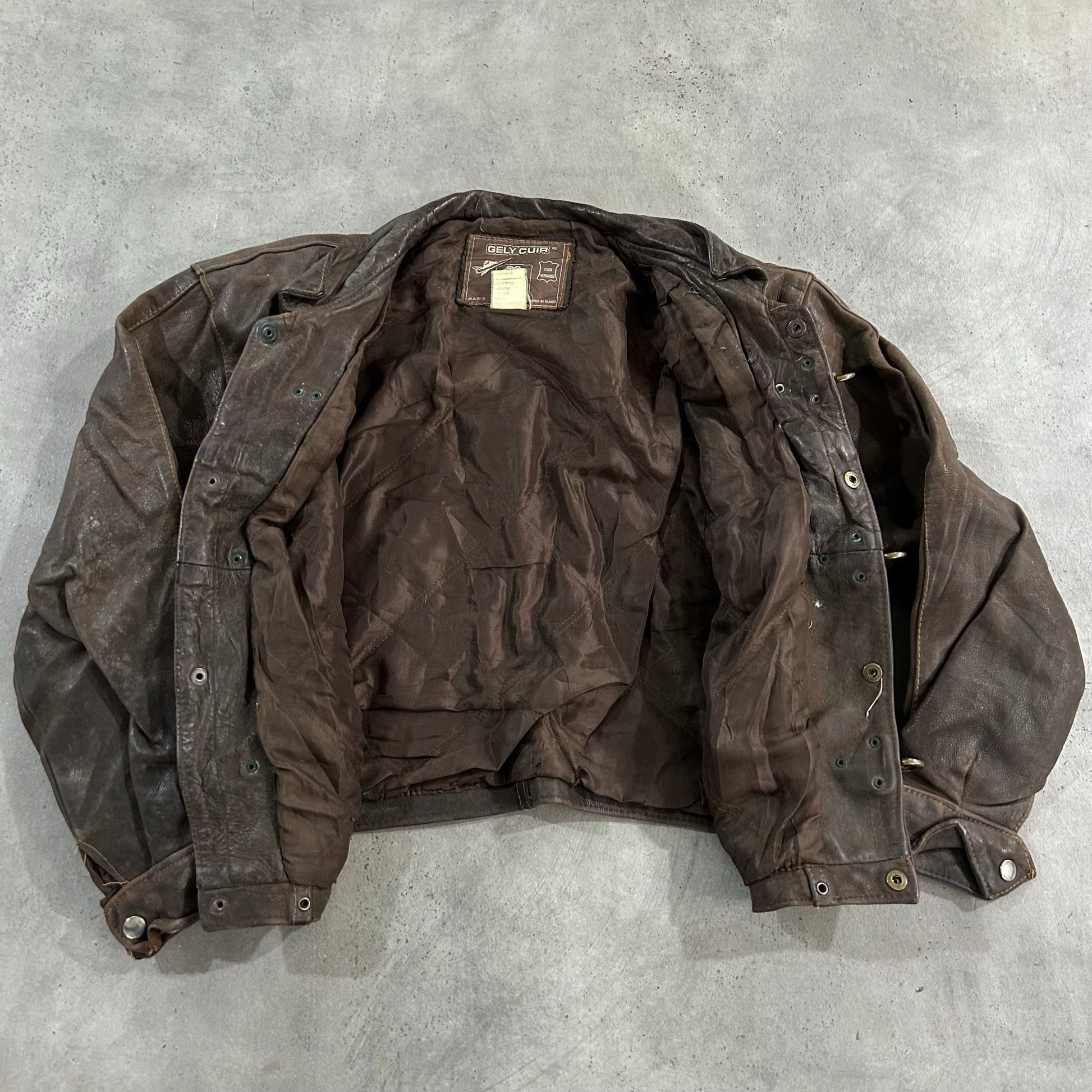 Vintage 70s-90s France Workwear Leather Jackets