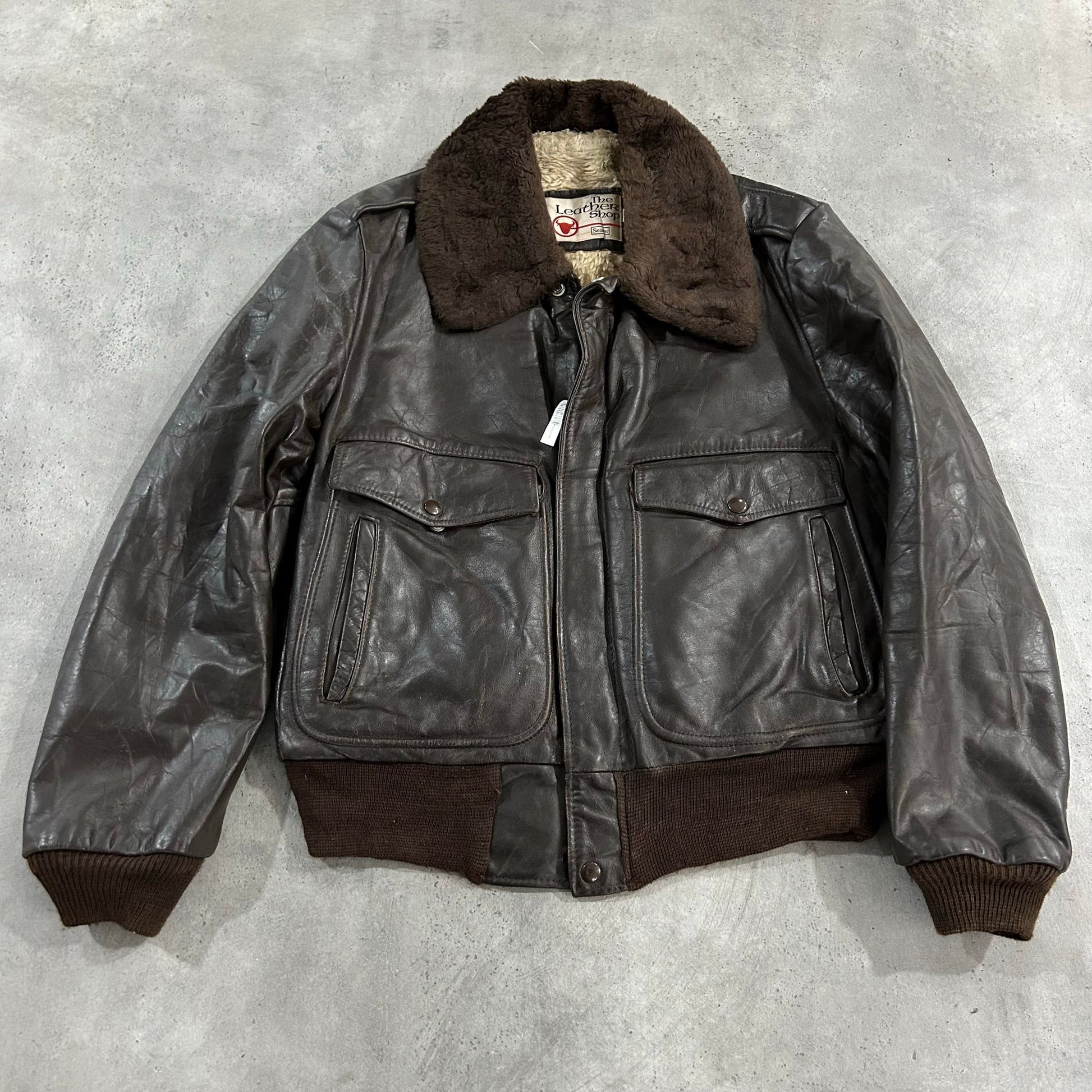 Vintage 70s-90s USA Sears Military Flight Leather Jackets