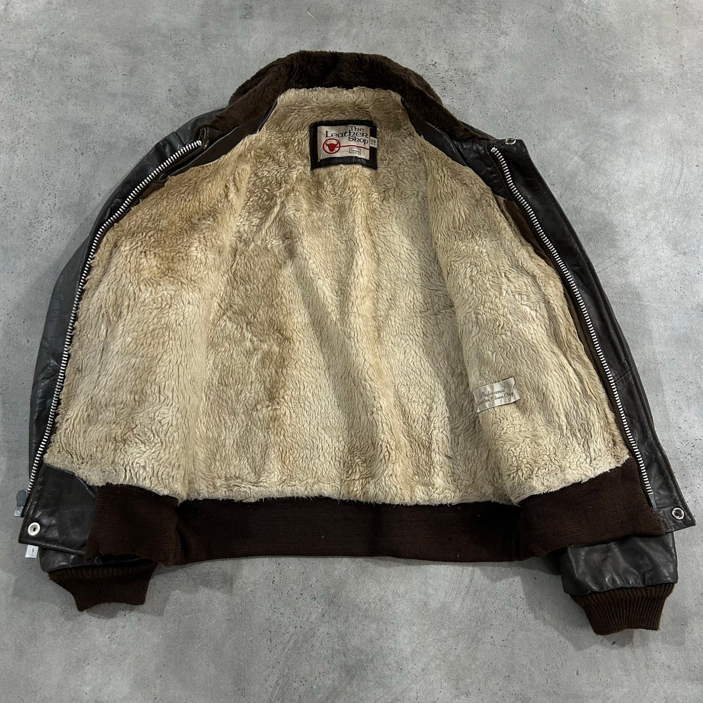 Vintage 70s-90s USA Sears Military Flight Leather Jackets