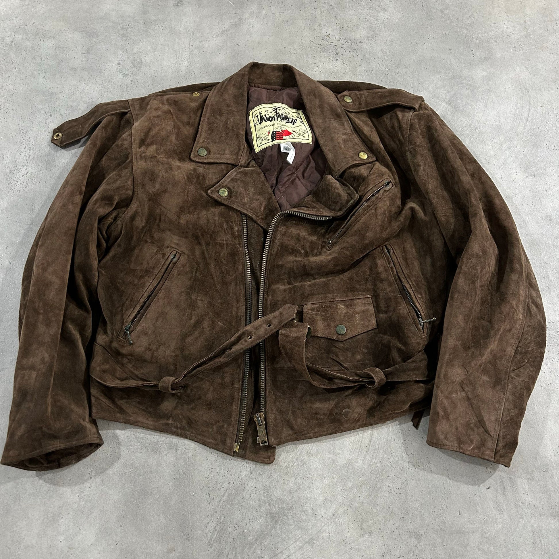 Vintage 70s-90s France Double Rider Leather Jackets