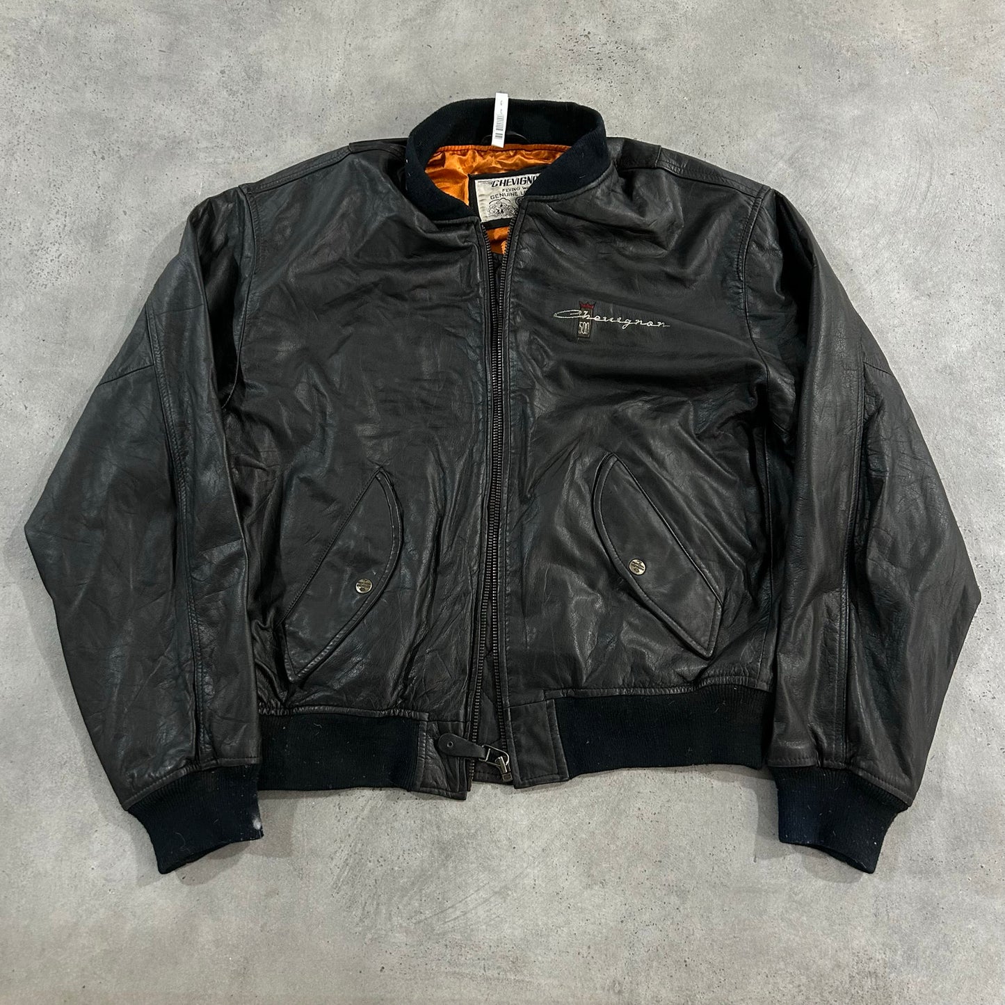 Vintage 70s-90s France Chevignon Military Flight Leather Jackets