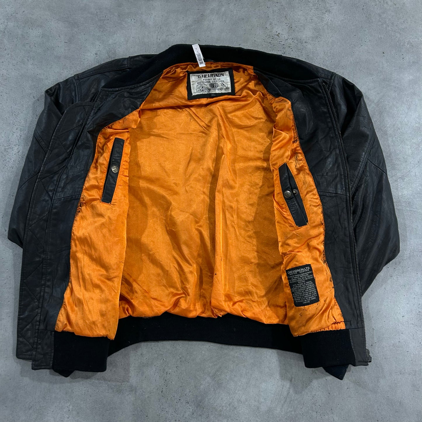 Vintage 70s-90s France Chevignon Military Flight Leather Jackets