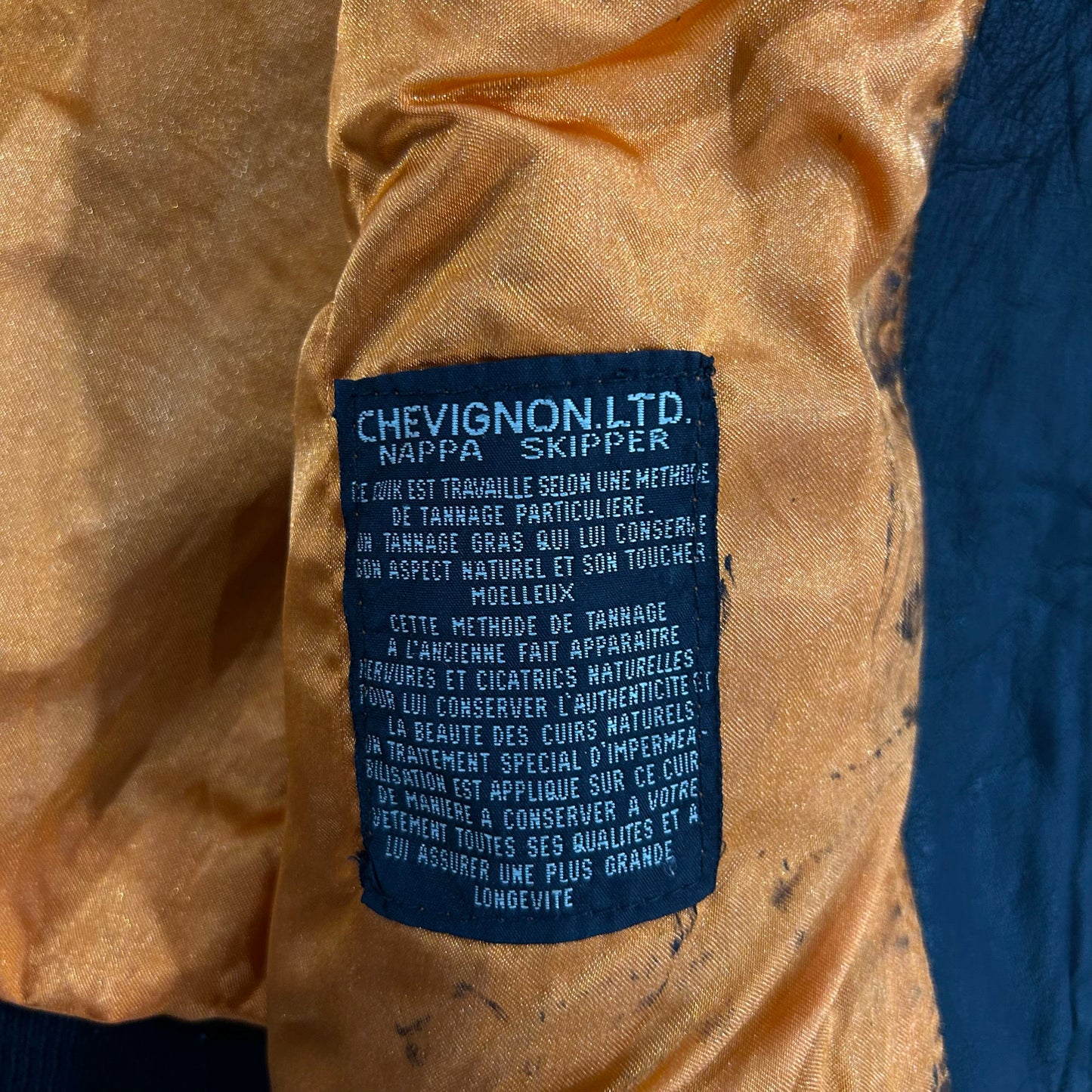 Vintage 70s-90s France Chevignon Military Flight Leather Jackets