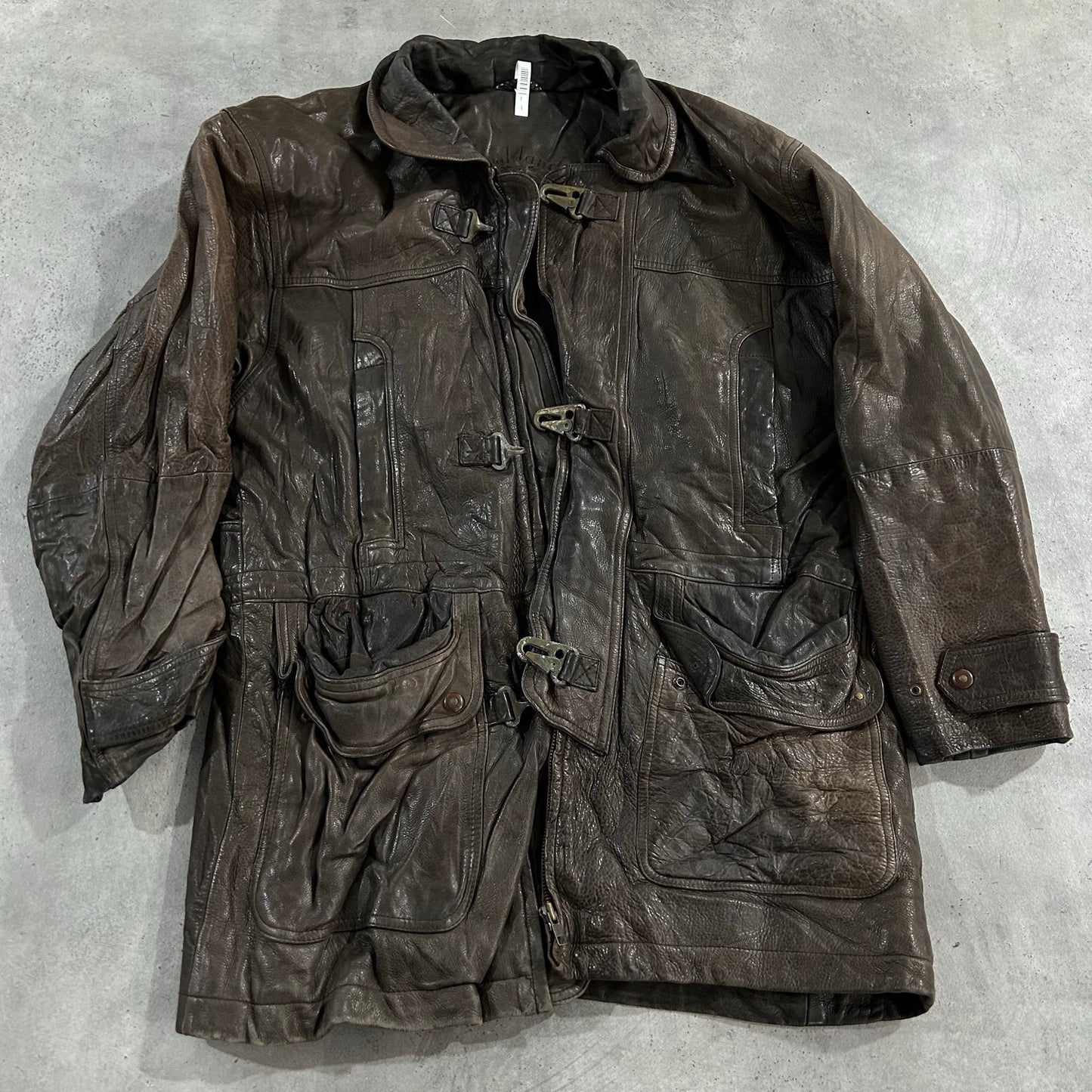 Vintage 70s-90s France Workwear Mid-Length Leather Jackets