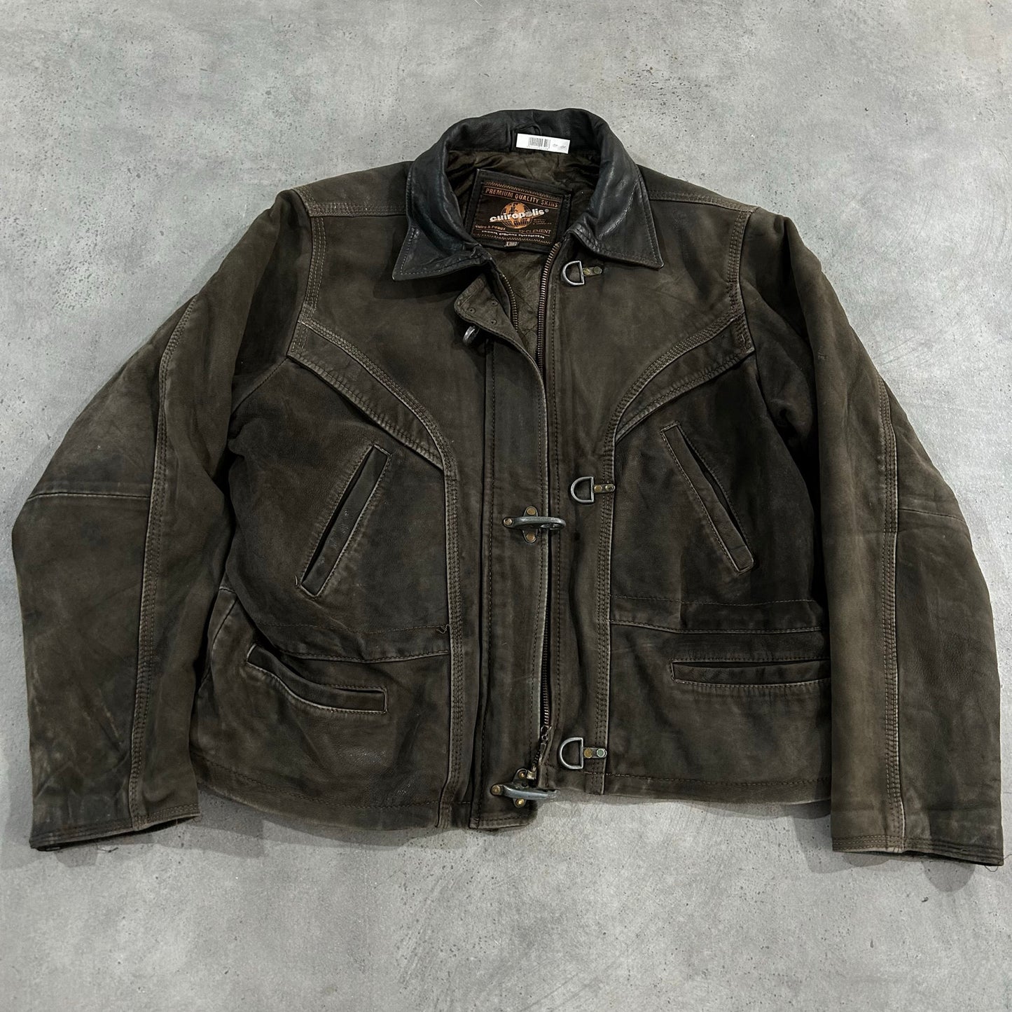 Vintage 70s-90s France Workwear Leather Jackets