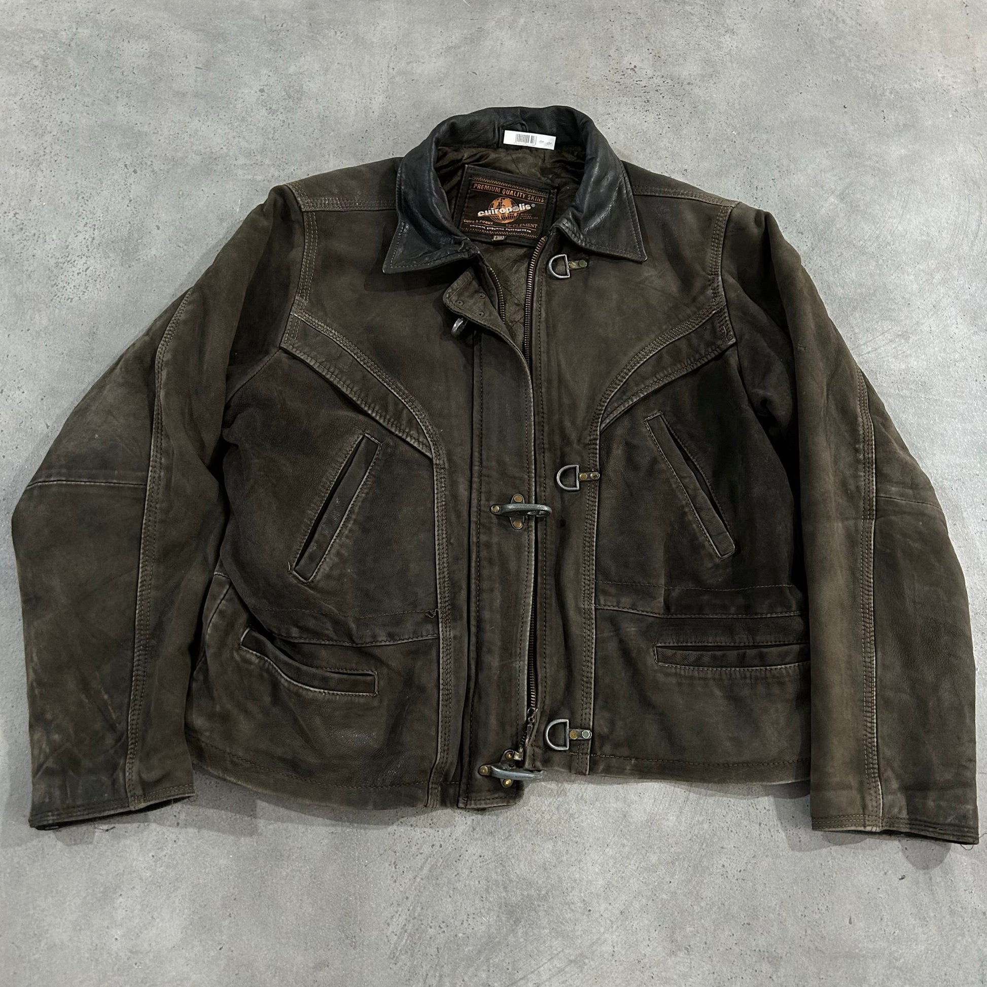 Vintage 70s-90s France Workwear Leather Jackets