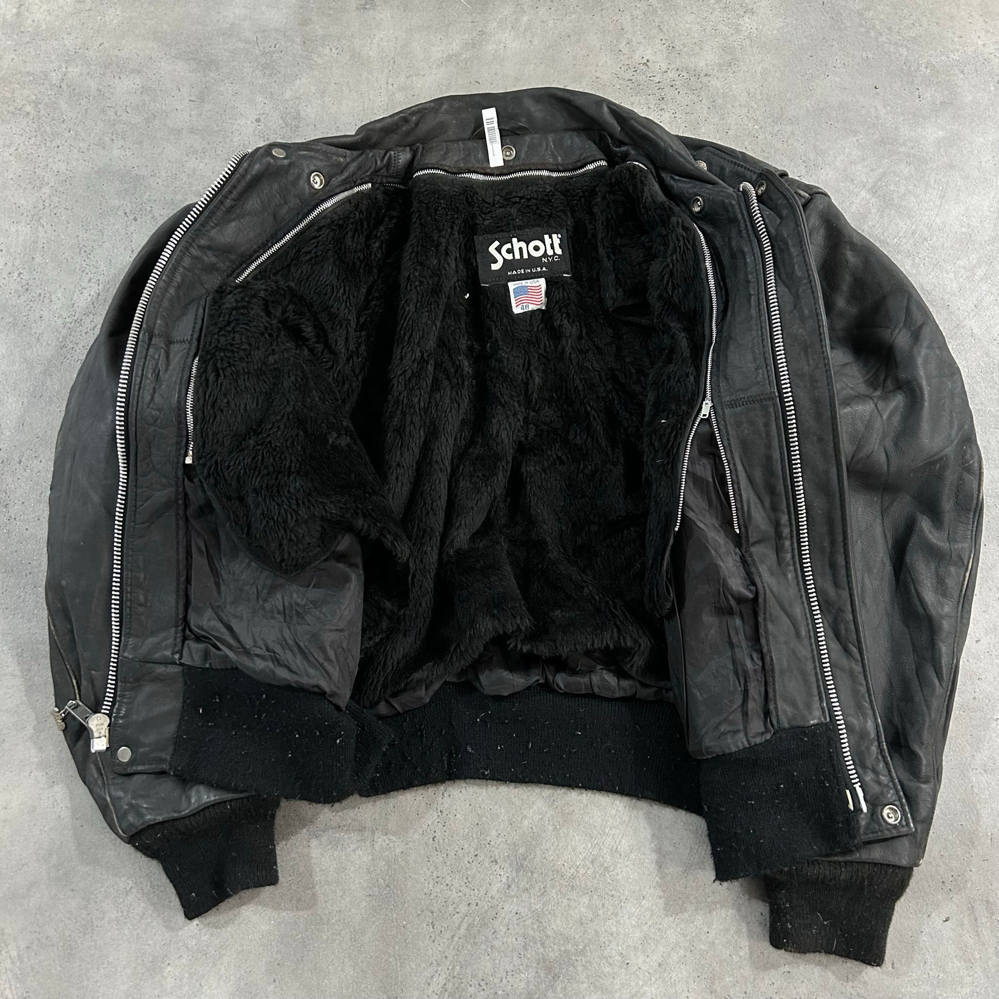 Vintage 70s-90s USA Schott Military A-2 Leather Jackets