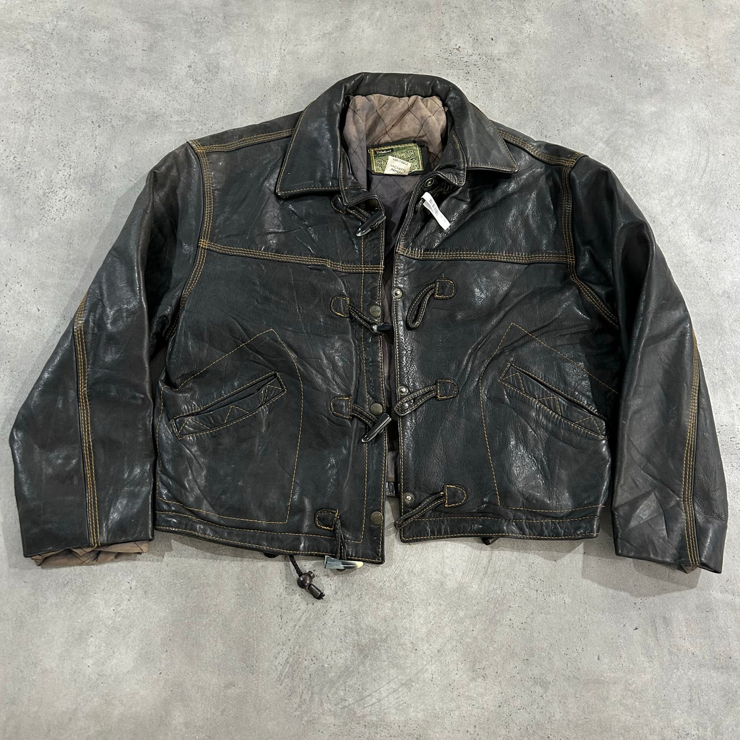 Vintage 70s-90s France Workwear Leather Jackets
