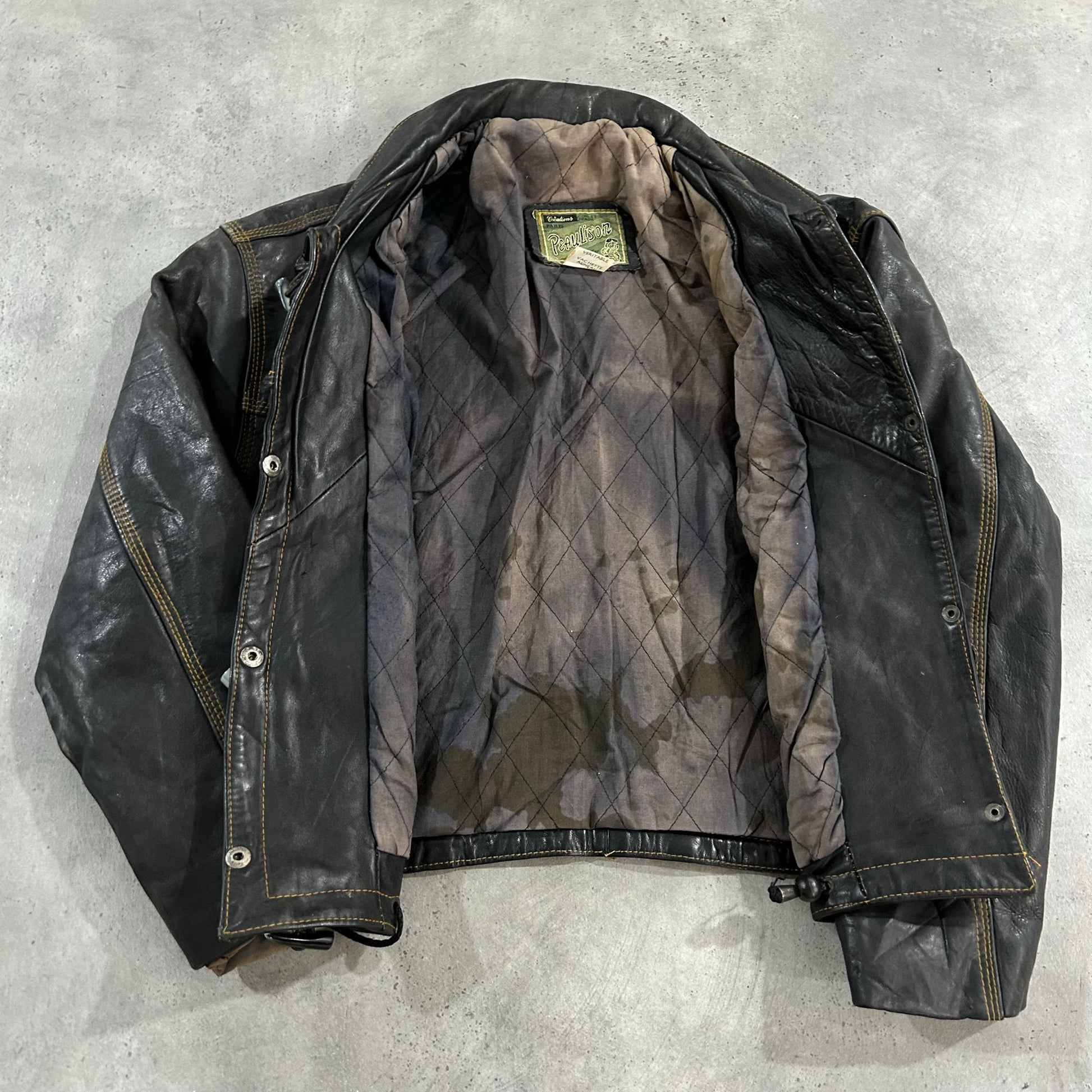 Vintage 70s-90s France Workwear Leather Jackets