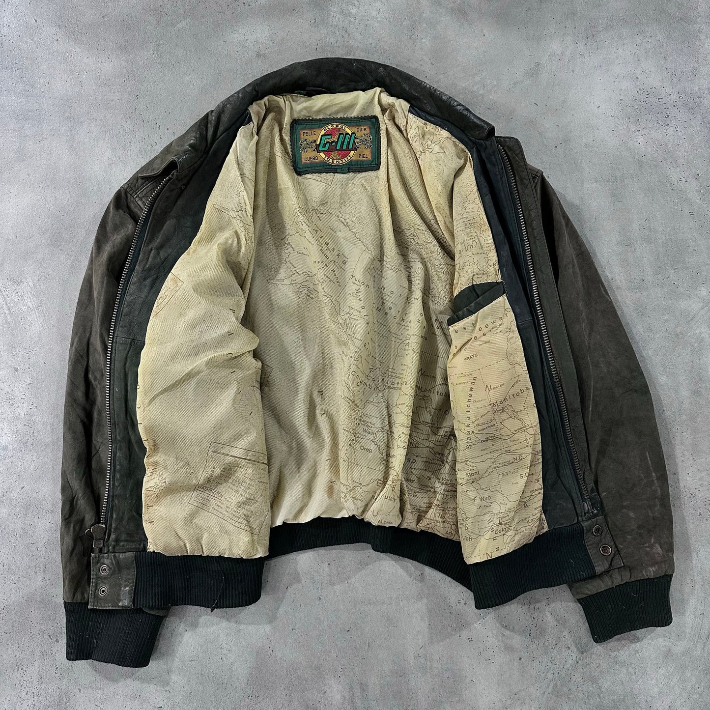 Vintage 70s-90s South Korea Military A-2 Leather Jackets