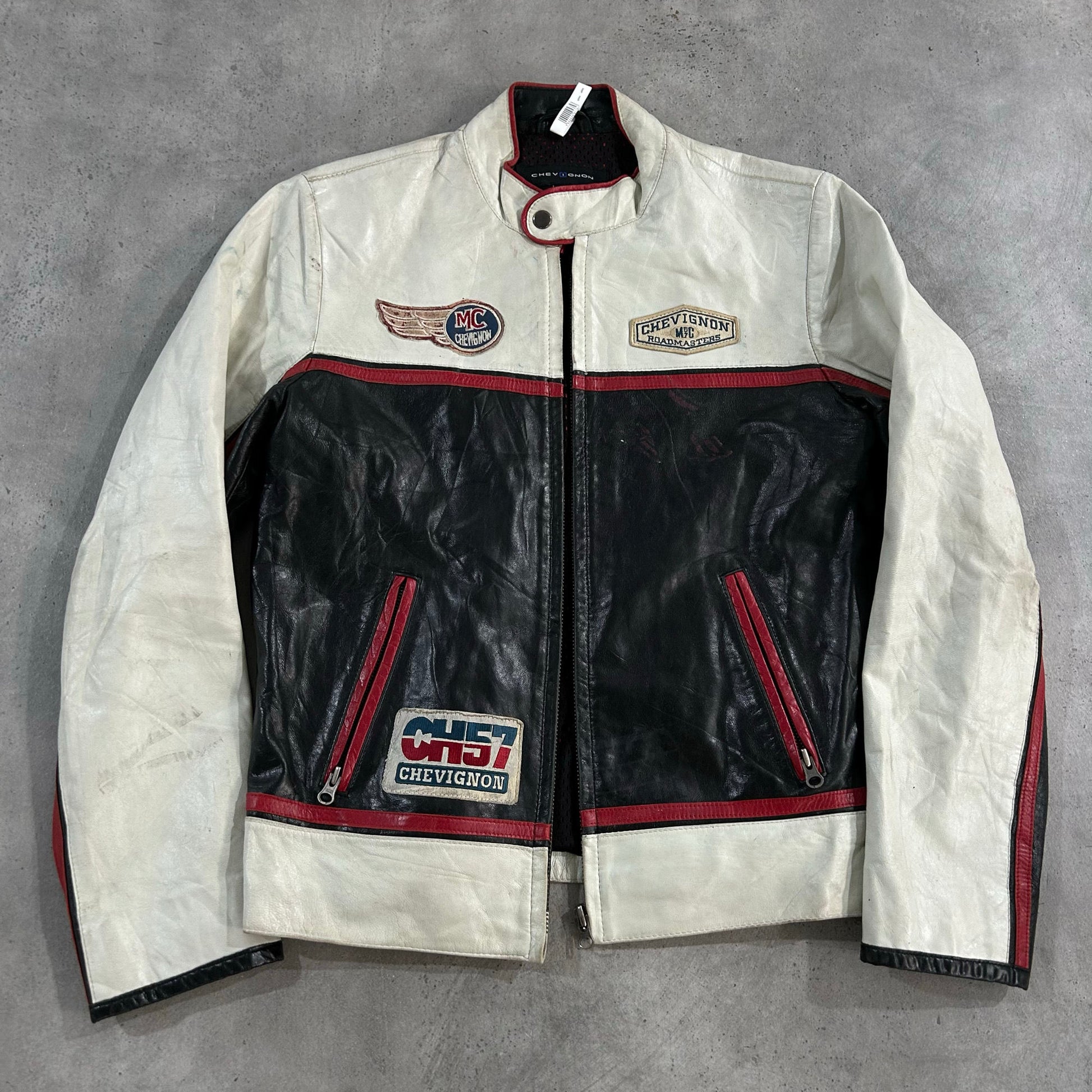 Vintage Chevignon Retro Motorcycle Leather Jackets