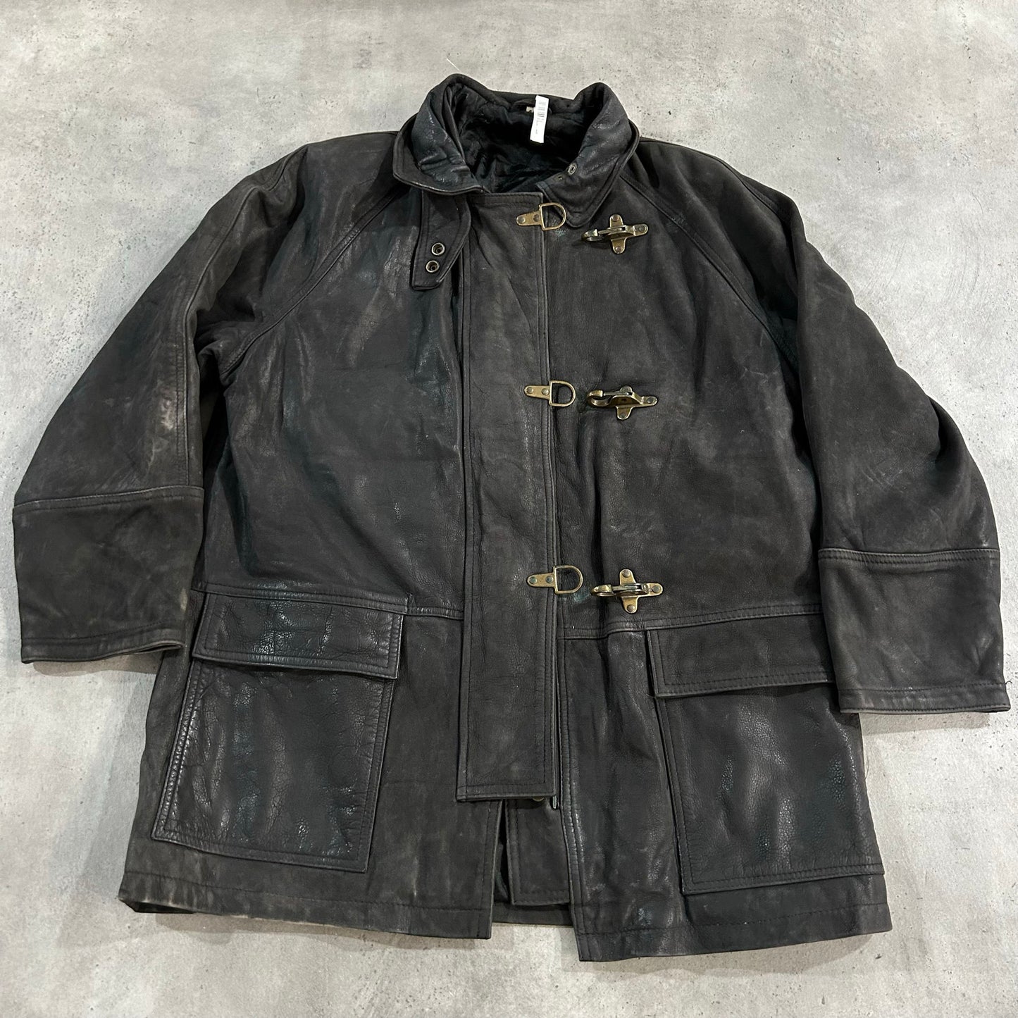 Vintage 70s-90s France Redskins Workwear Mid-Length Leather Jackets