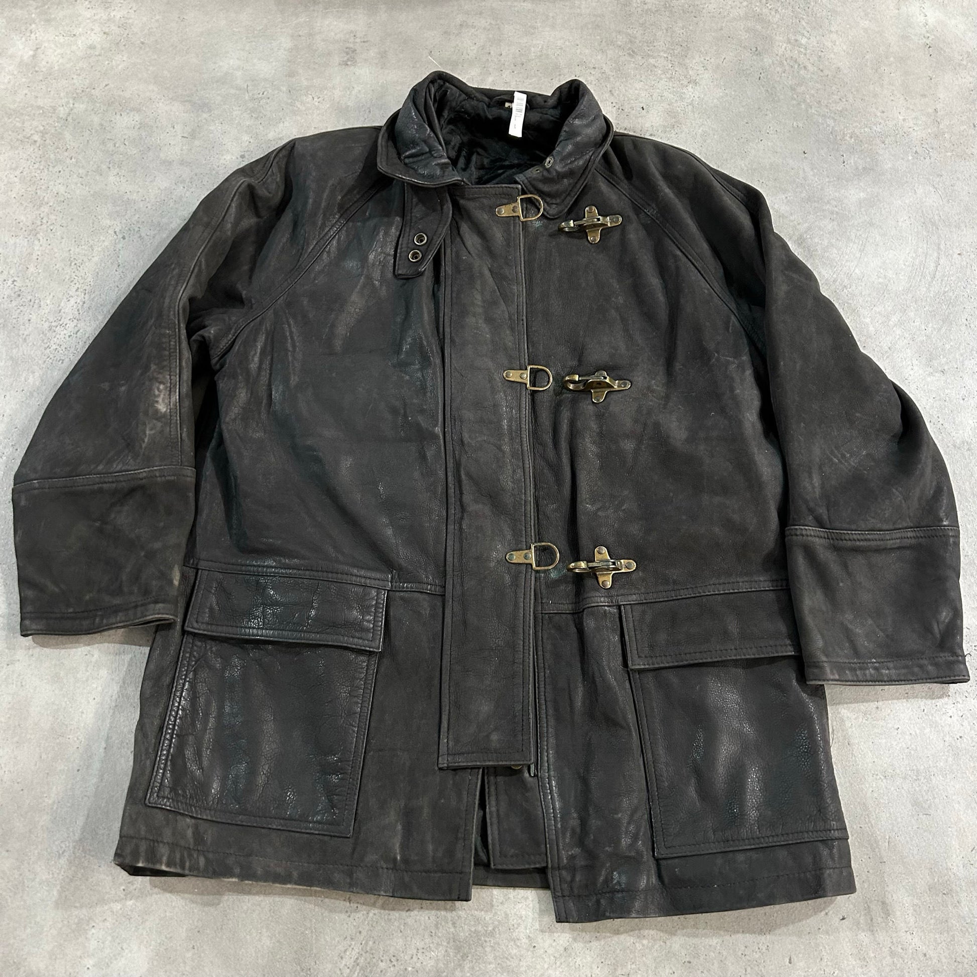 Vintage 70s-90s France Redskins Workwear Mid-Length Leather Jackets