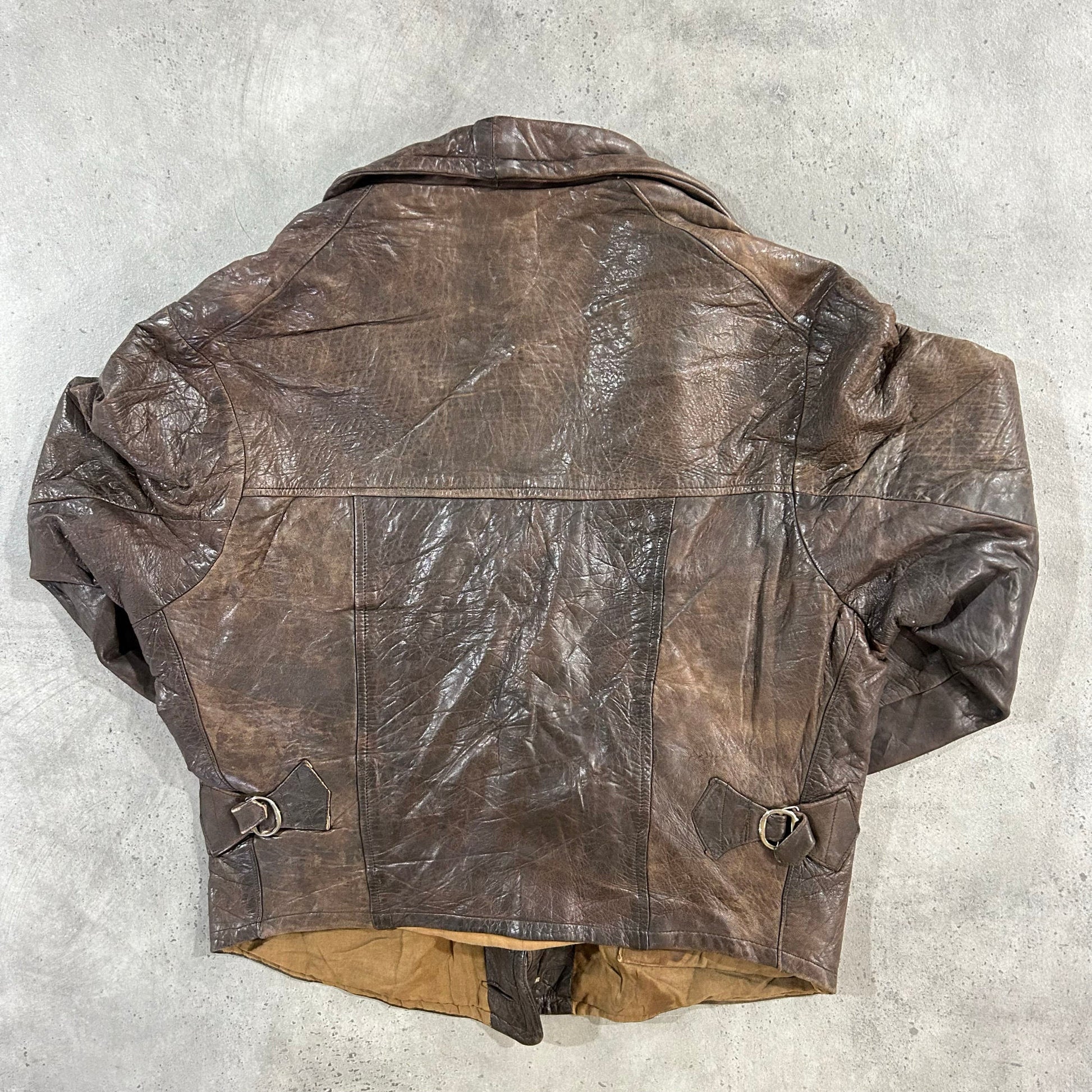 Vintage Antique France Workwear Leather Jackets