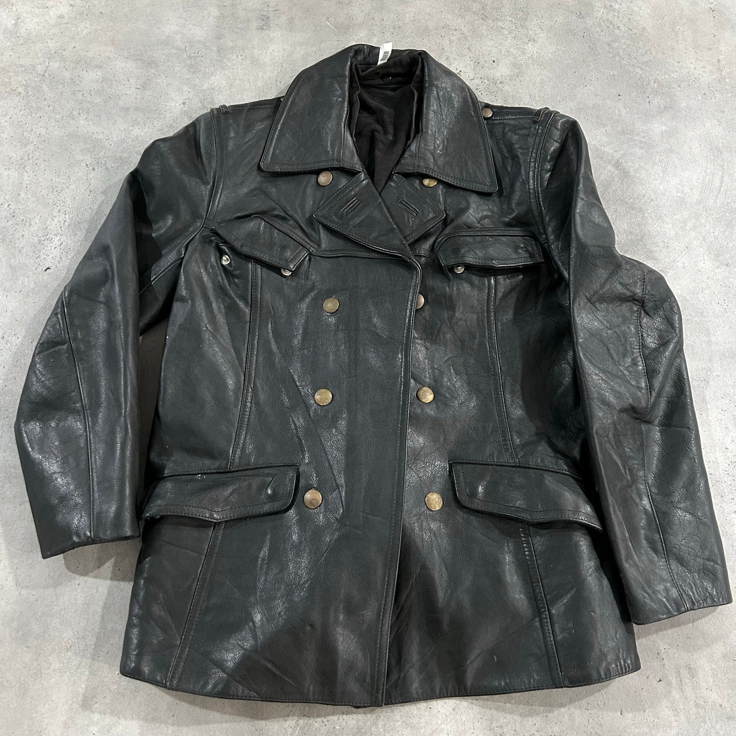Vintage 70s-90s Germany Military Mid-Length Leather Jackets