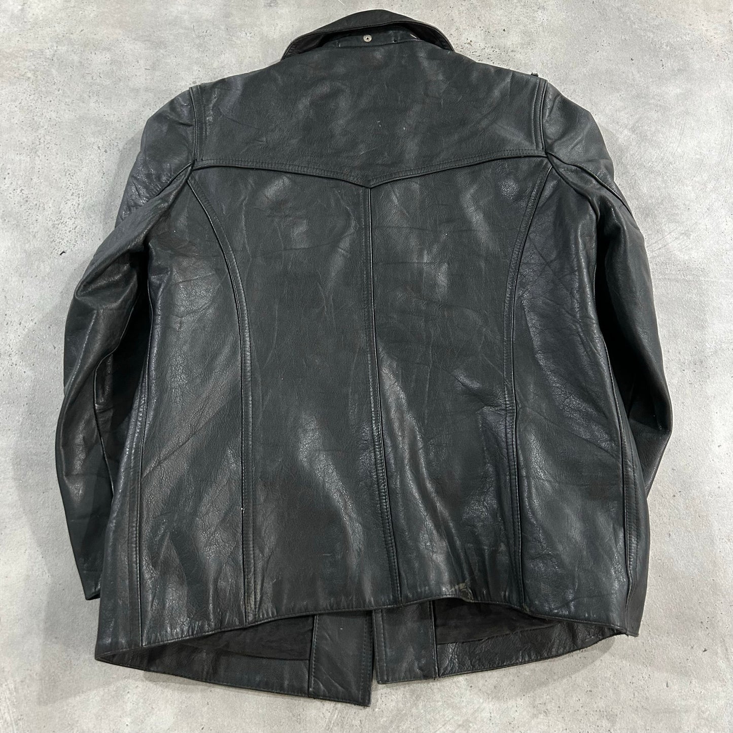 Vintage 70s-90s Germany Military Mid-Length Leather Jackets