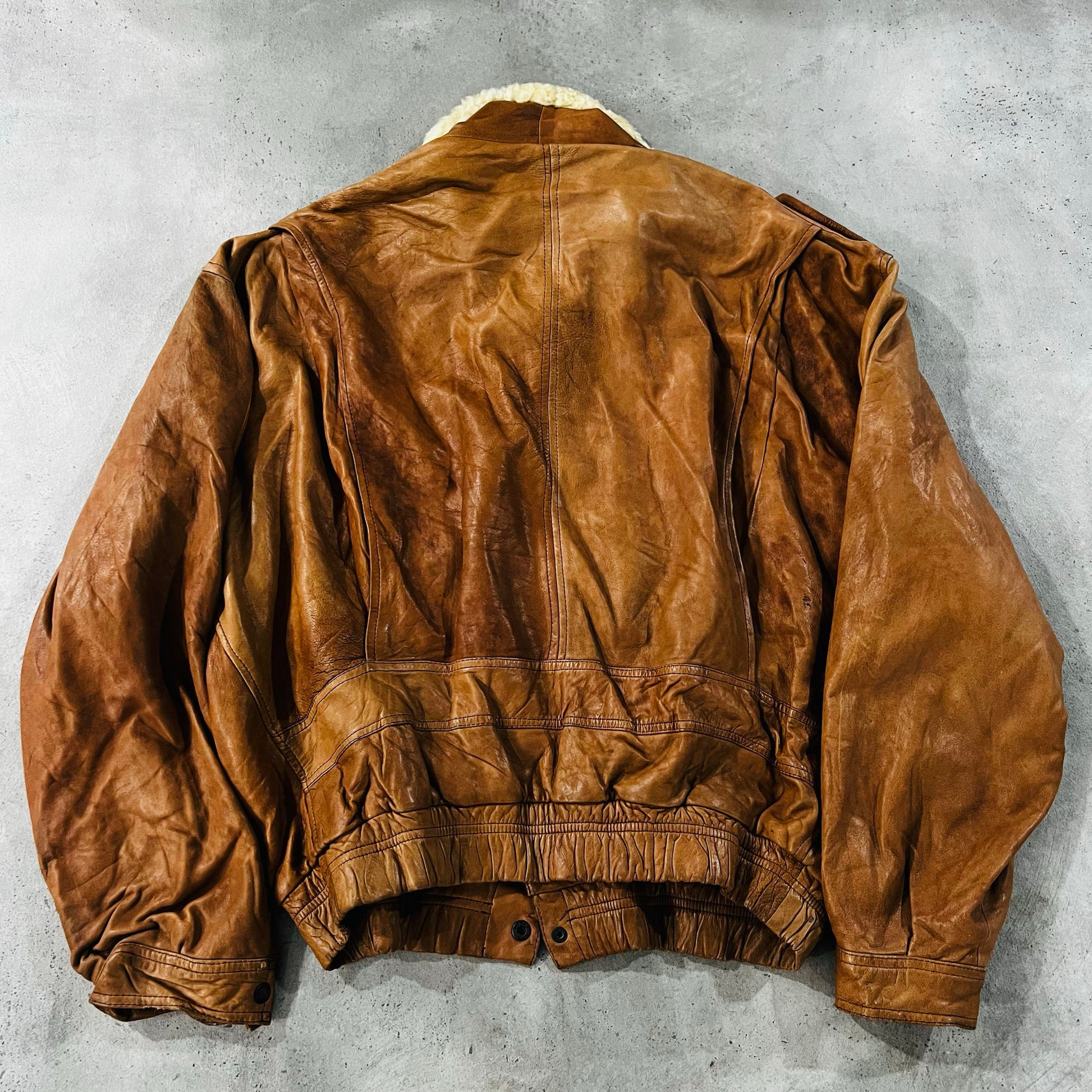 Vintage 70s-90s Spain Military Flight Leather Jackets