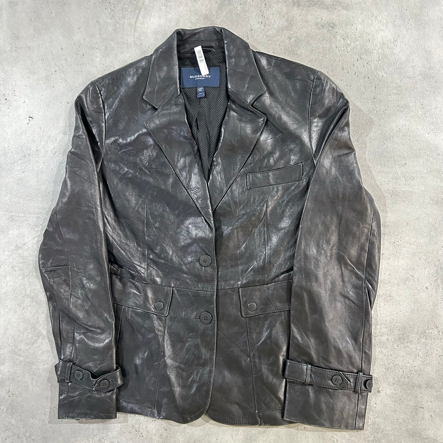 Vintage Italy Burberry Pre-owned Luxury Leather Jackets