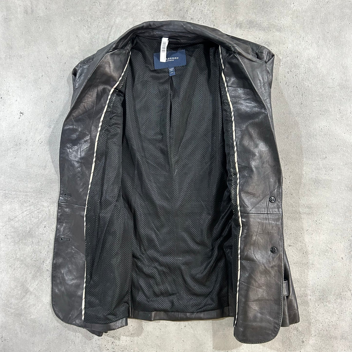 Vintage Italy Burberry Pre-owned Luxury Leather Jackets