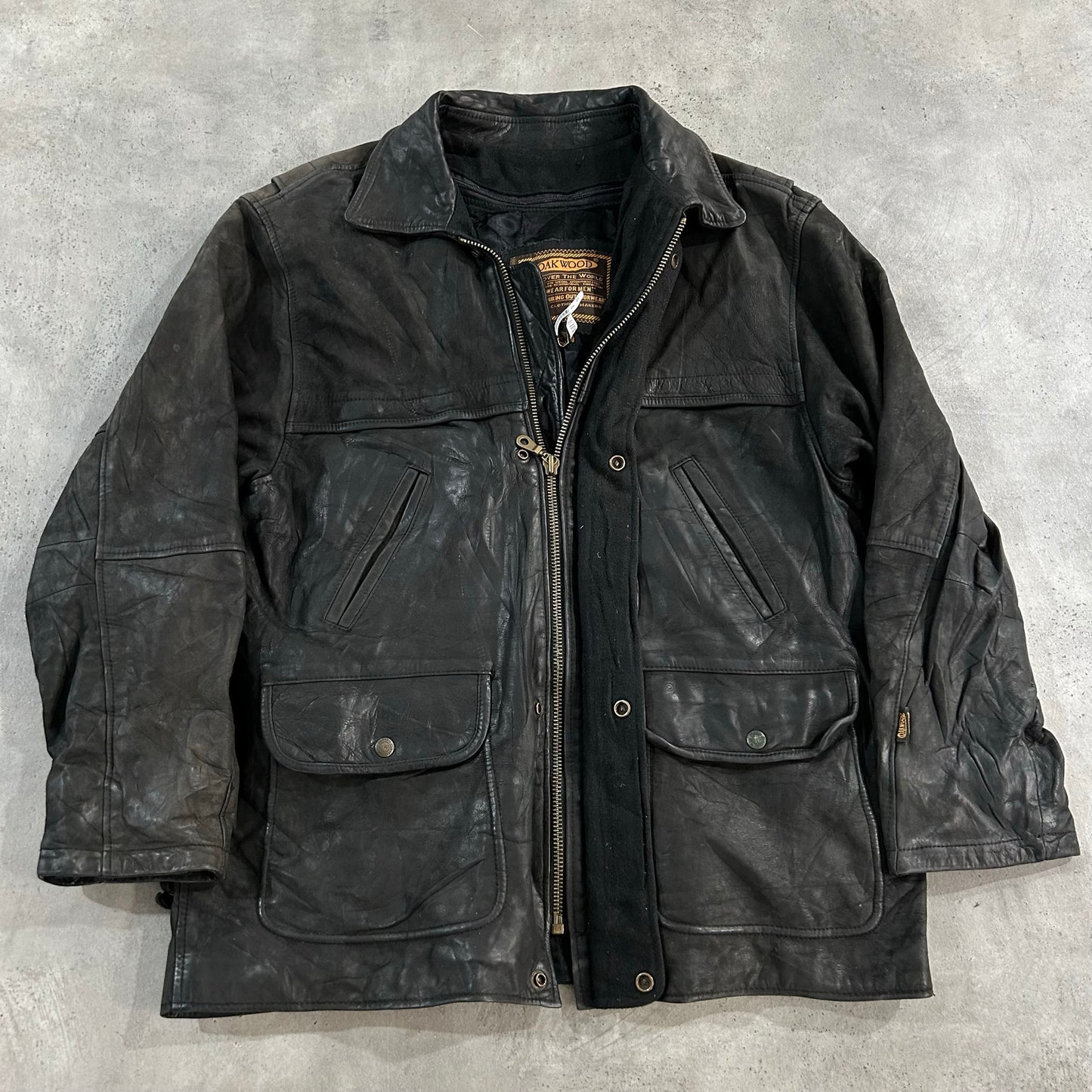 Vintage 70s-90s Oakwood Mid-Length Leather Jackets
