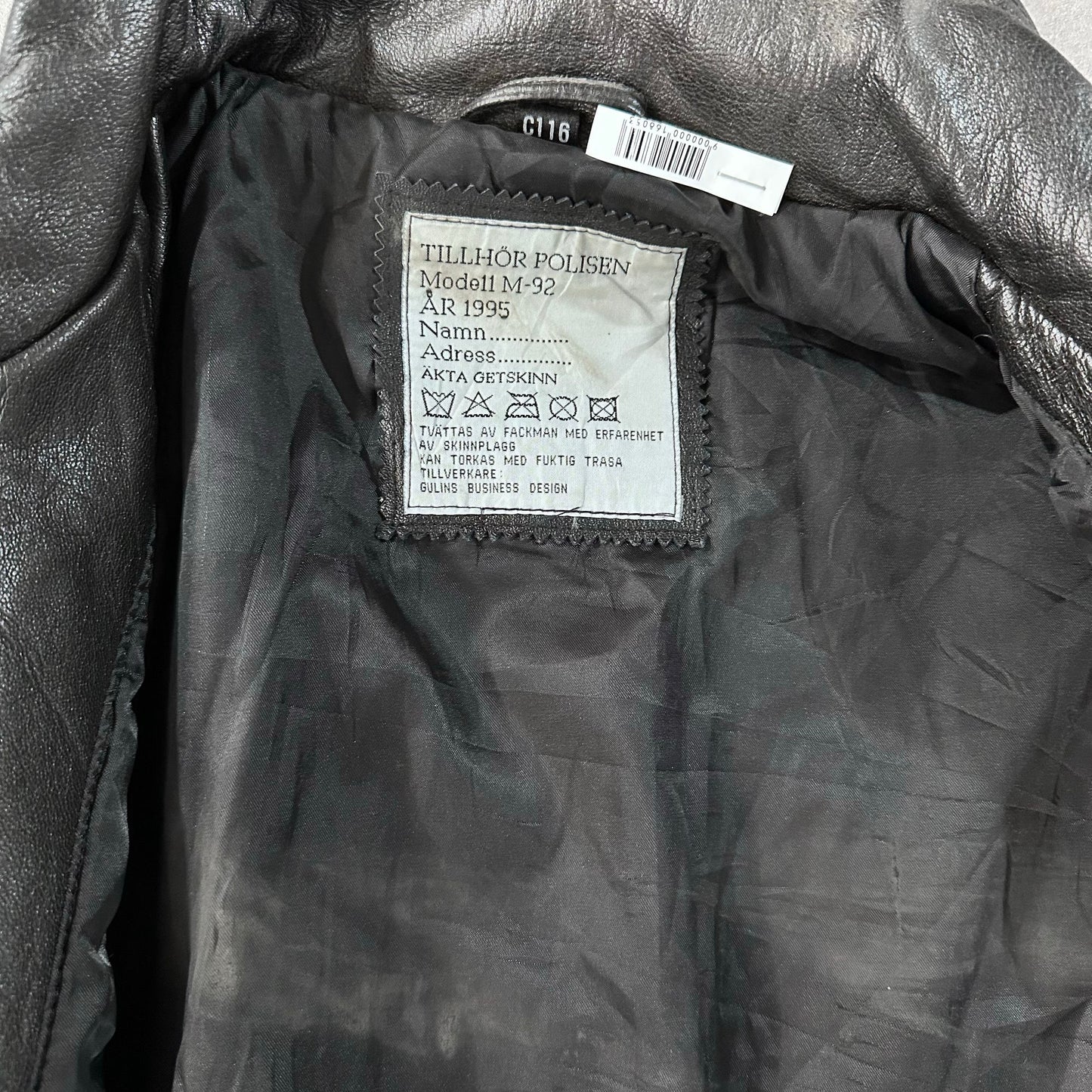 Vintage 70s-90s Sweden Military Mid-Length Leather Jackets