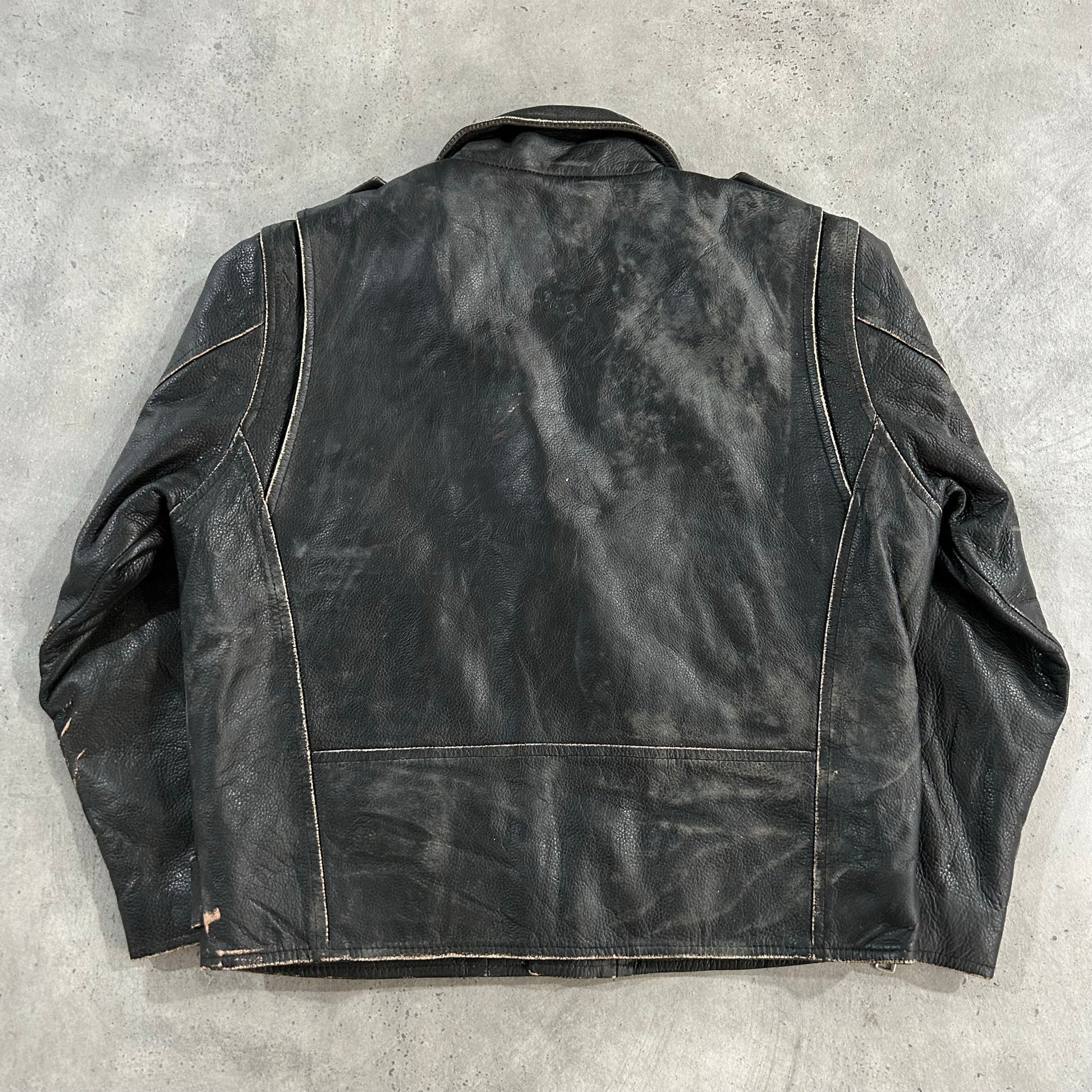 Vintage 70s-90s Italy Double Rider Leather Jackets