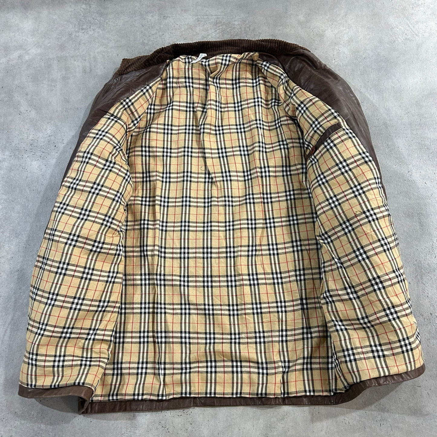Vintage 70s-90s Burberry Pre-owned Luxury Mid-Length Leather Jackets