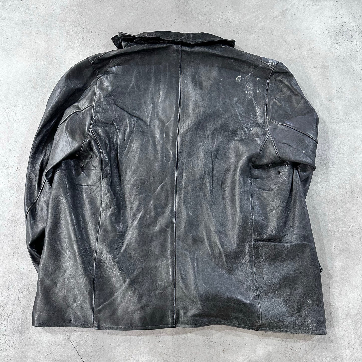 Vintage 50s-60s France Workwear Mid-Length Leather Jackets