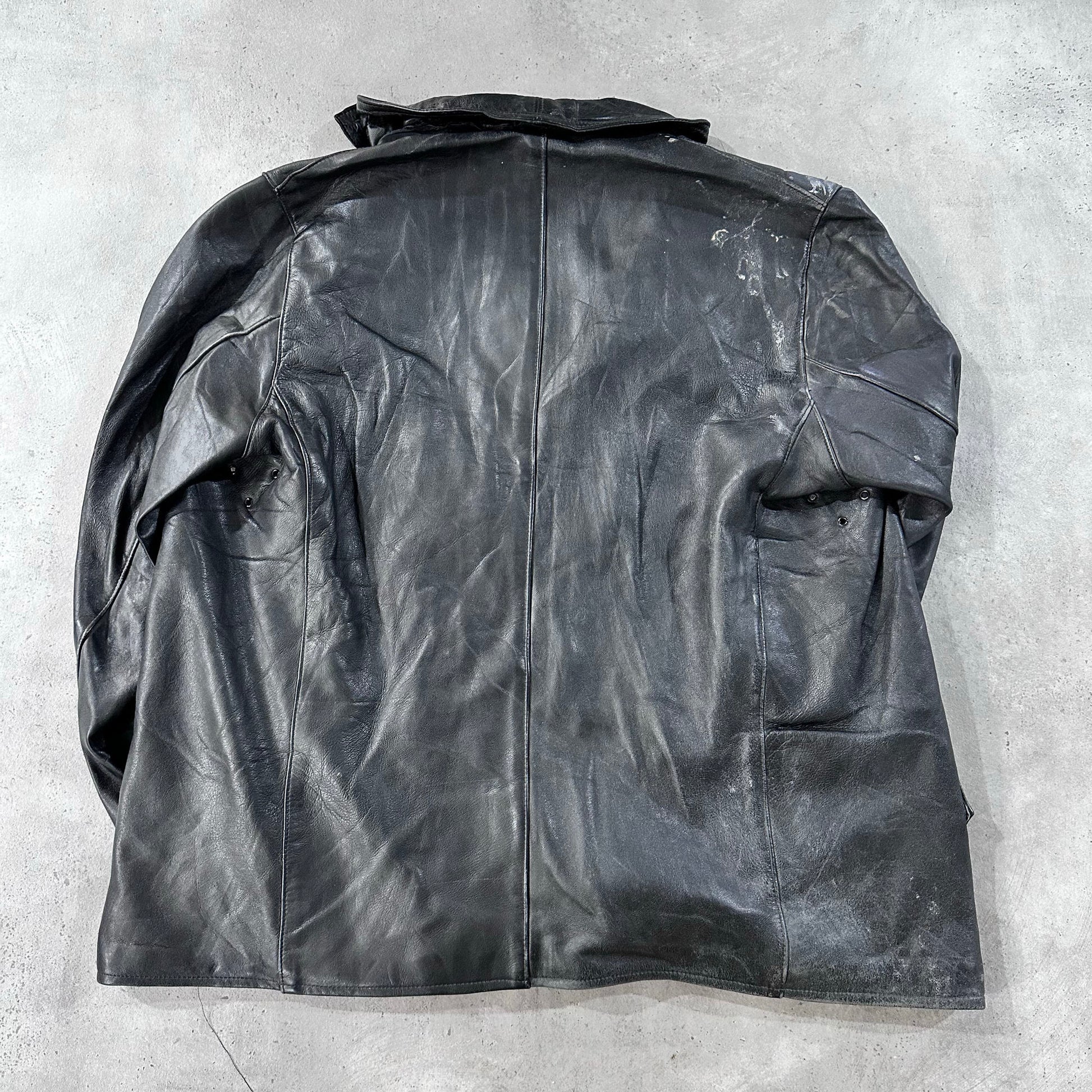 Vintage 50s-60s France Workwear Mid-Length Leather Jackets
