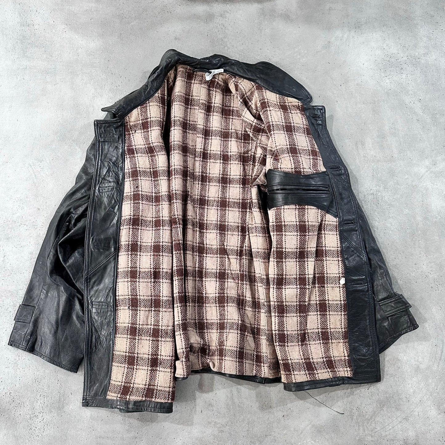 Vintage 50s-60s France Workwear Mid-Length Leather Jackets