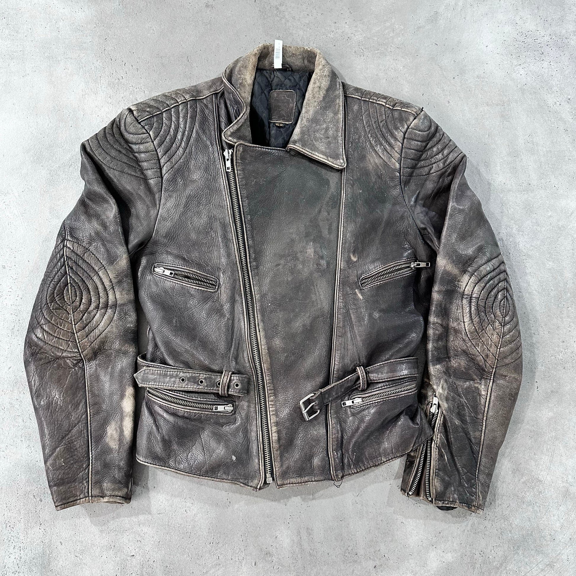 Vintage 70s-90s France Double Rider Leather Jackets