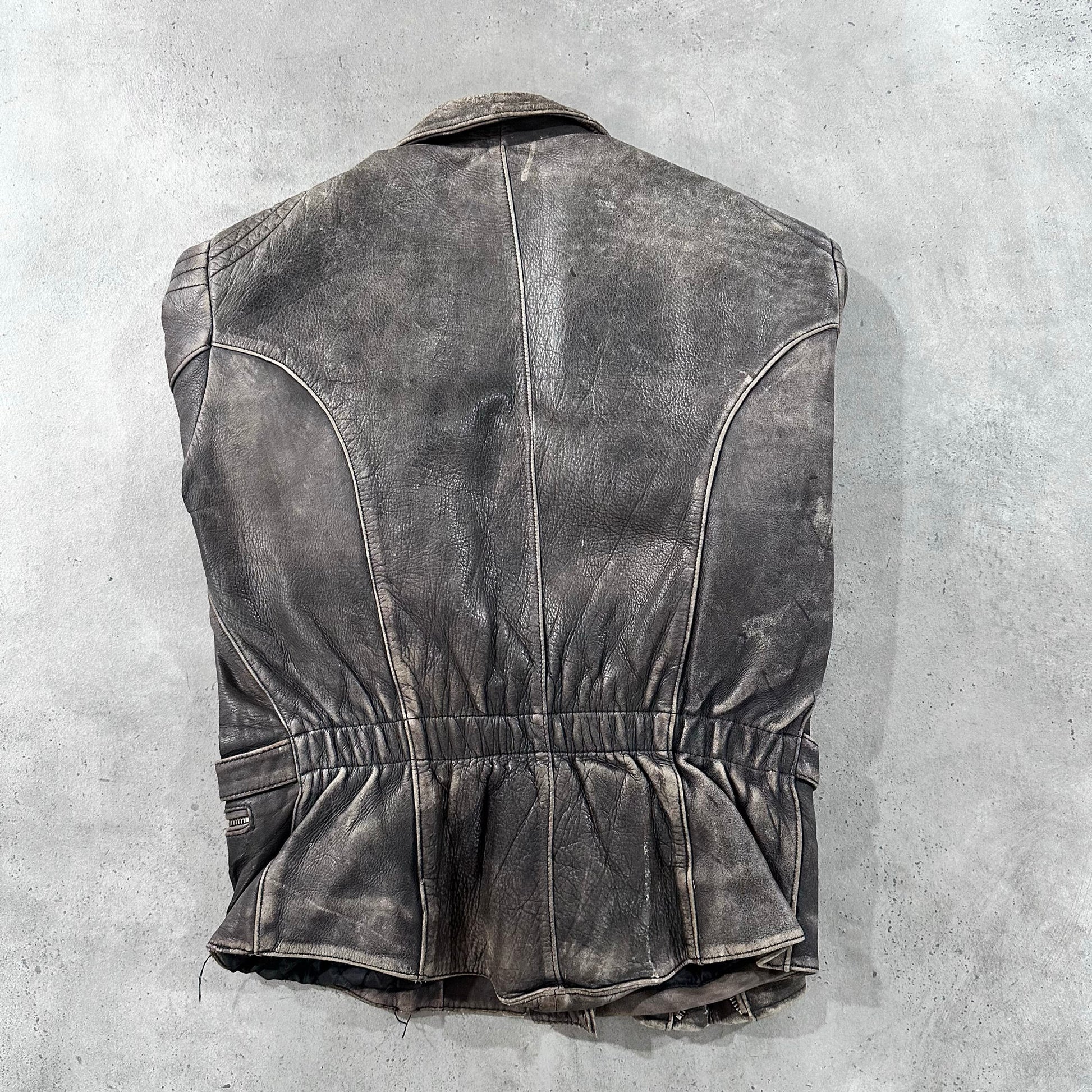 Vintage 70s-90s France Double Rider Leather Jackets