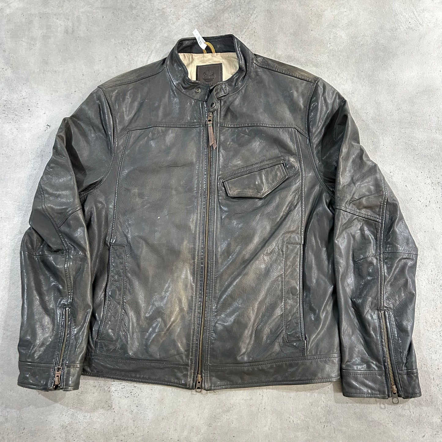 Vintage Timberland Retro Motorcycle Leather Jackets