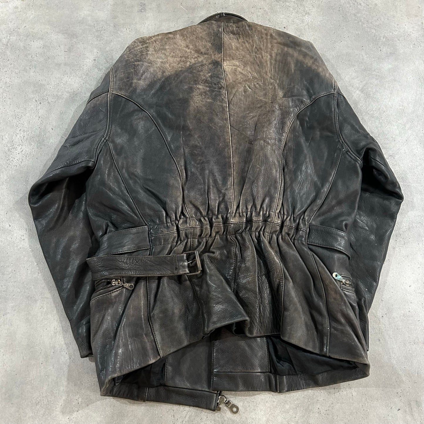Vintage 70s-90s Germany Retro Double Rider Leather Jackets