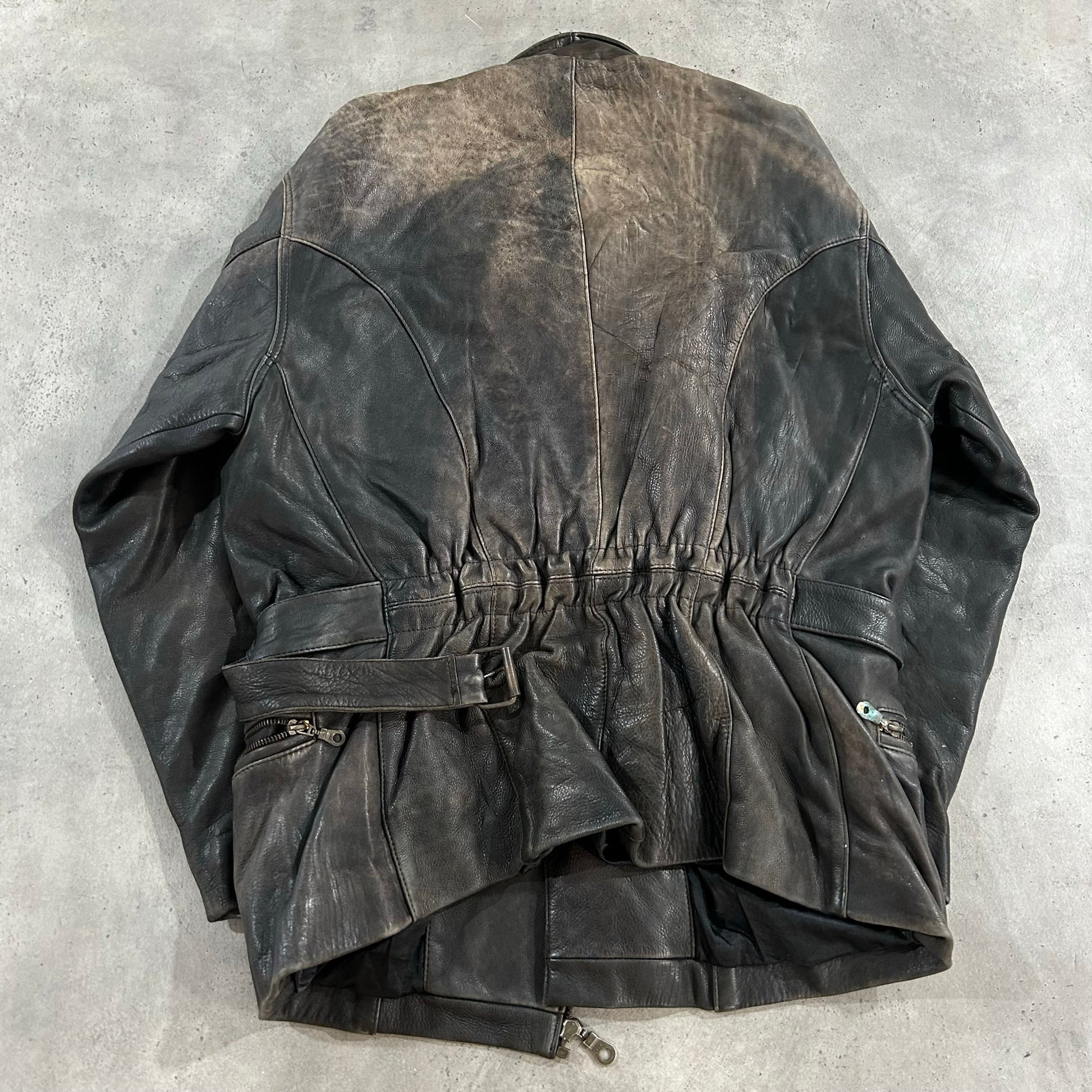 Vintage 70s-90s Germany Retro Double Rider Leather Jackets