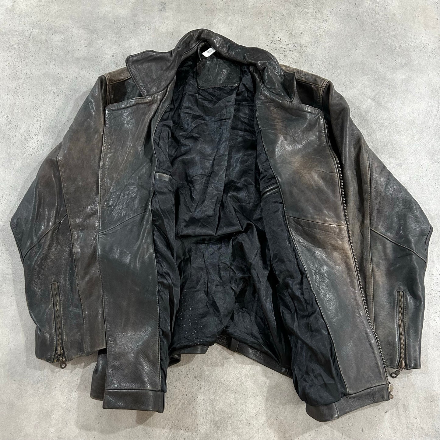 Vintage 70s-90s Germany Retro Double Rider Leather Jackets