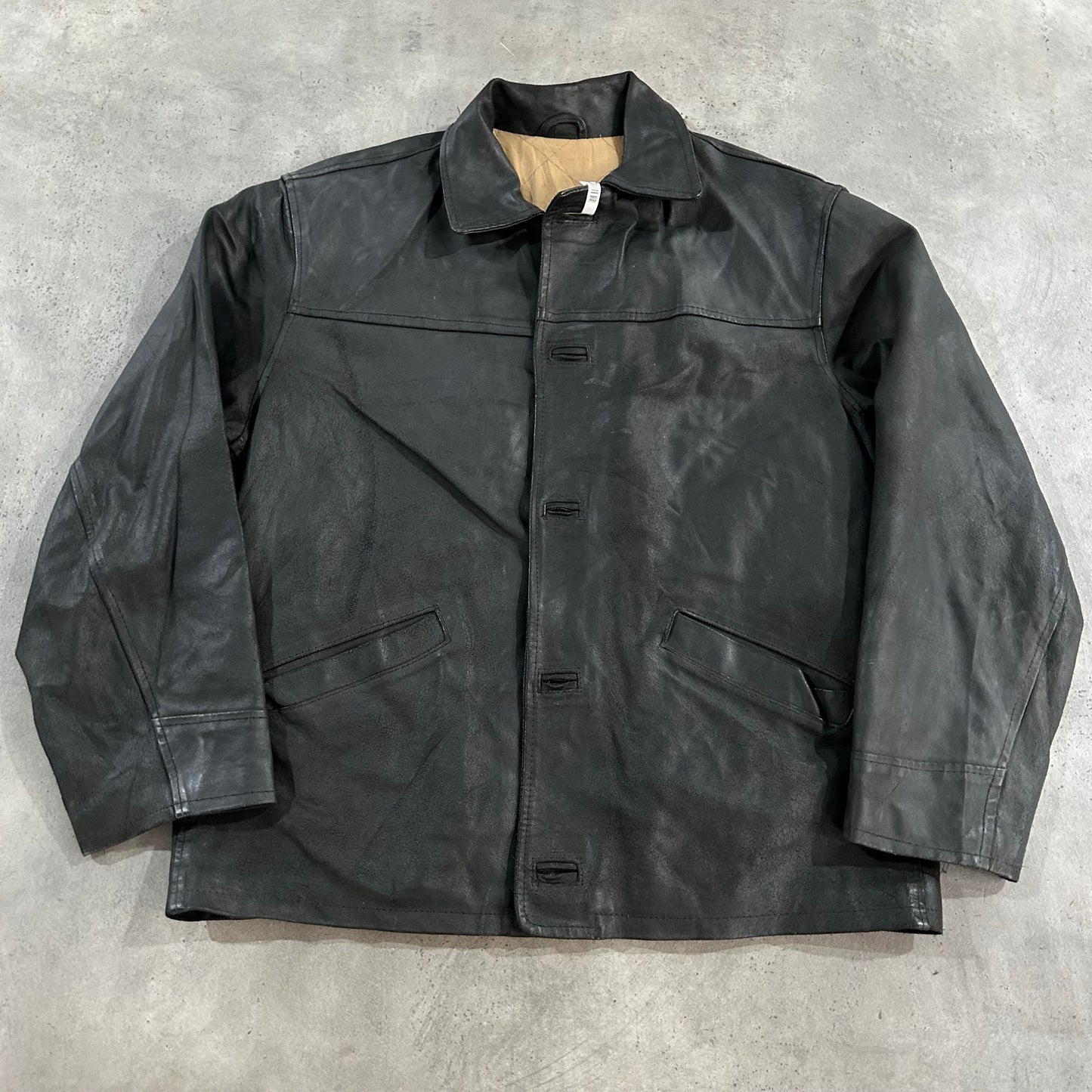 Vintage Retro Mid-Length Leather Jackets