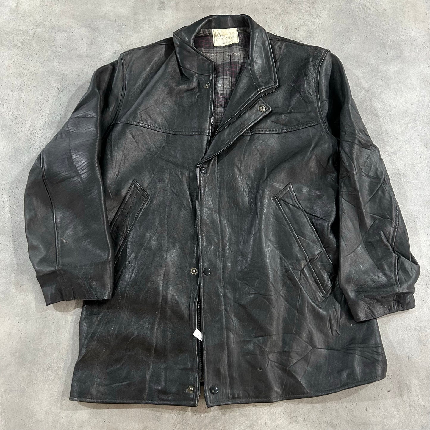 Vintage 70s-90s France Retro Mid-Length Leather Jackets
