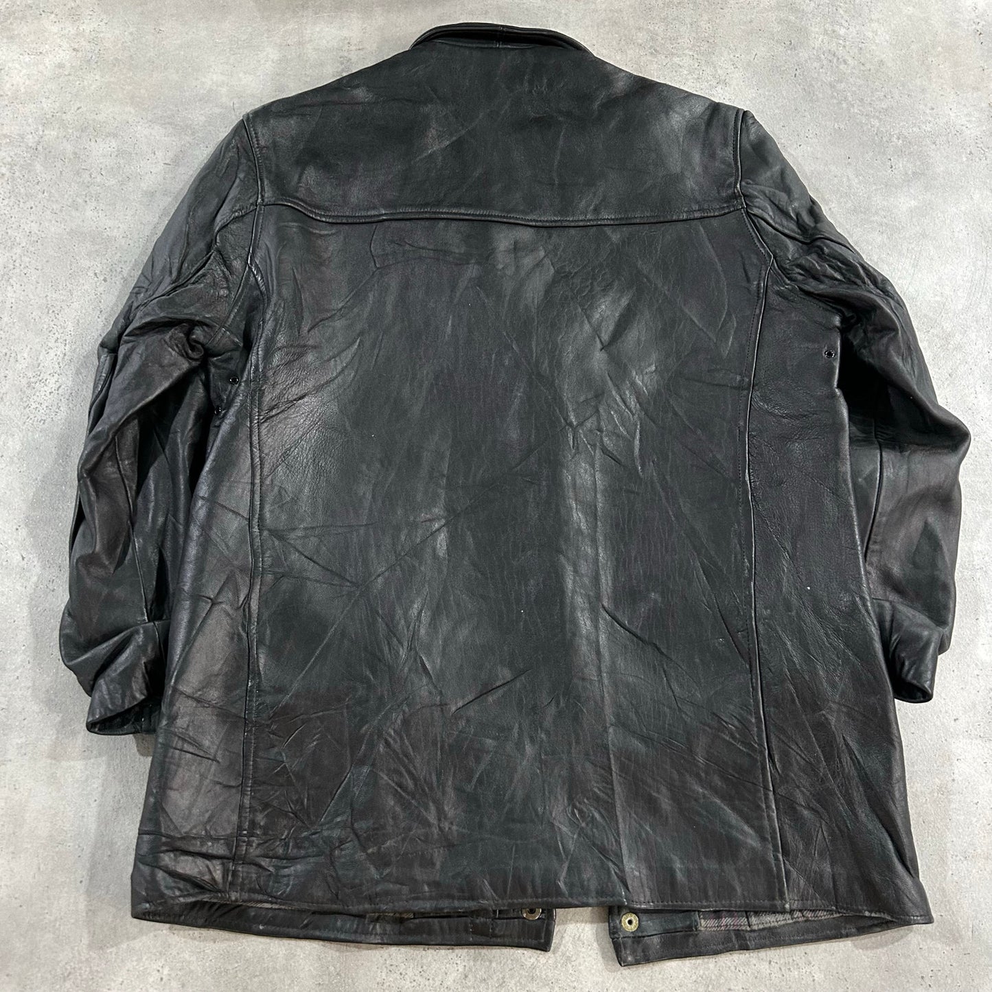 Vintage 70s-90s France Retro Mid-Length Leather Jackets