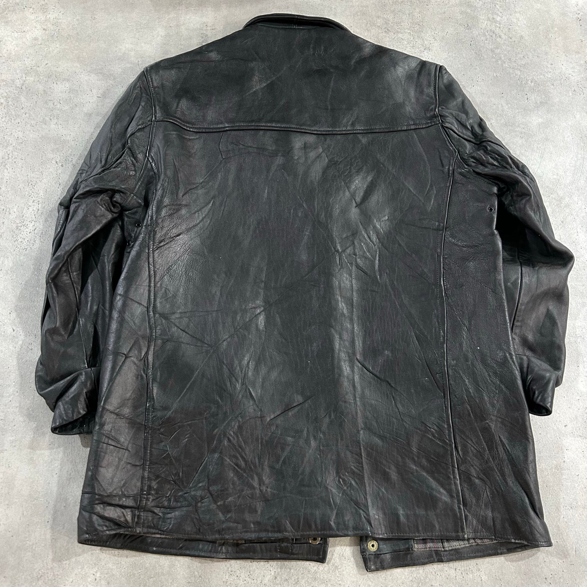 Vintage 70s-90s France Retro Mid-Length Leather Jackets