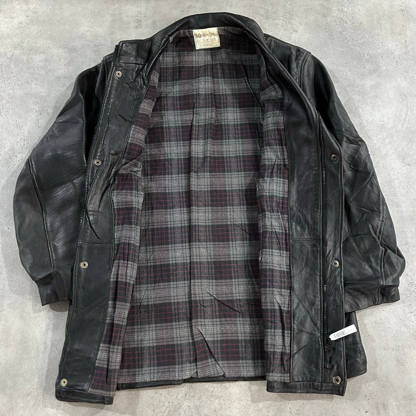Vintage 70s-90s France Retro Mid-Length Leather Jackets
