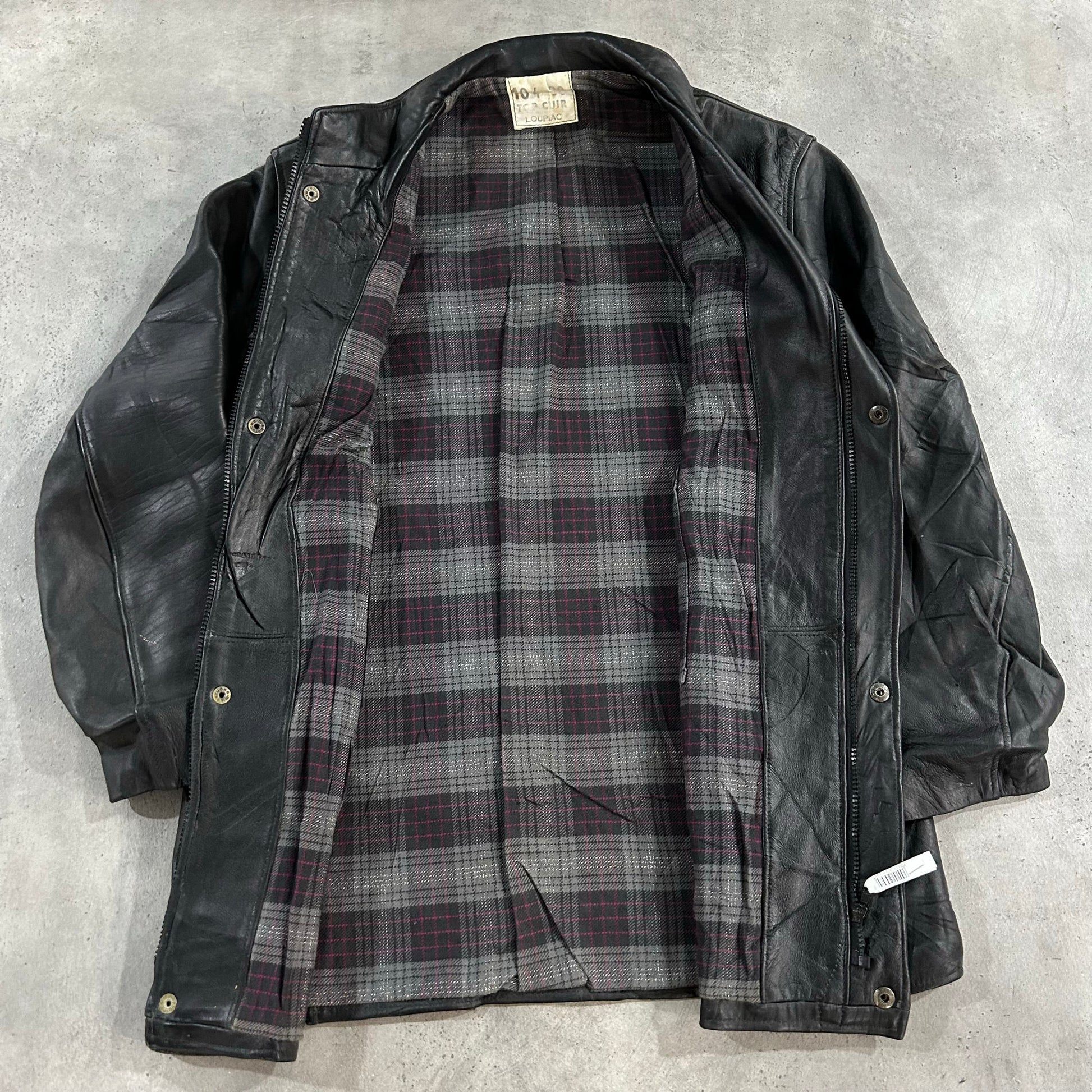 Vintage 70s-90s France Retro Mid-Length Leather Jackets