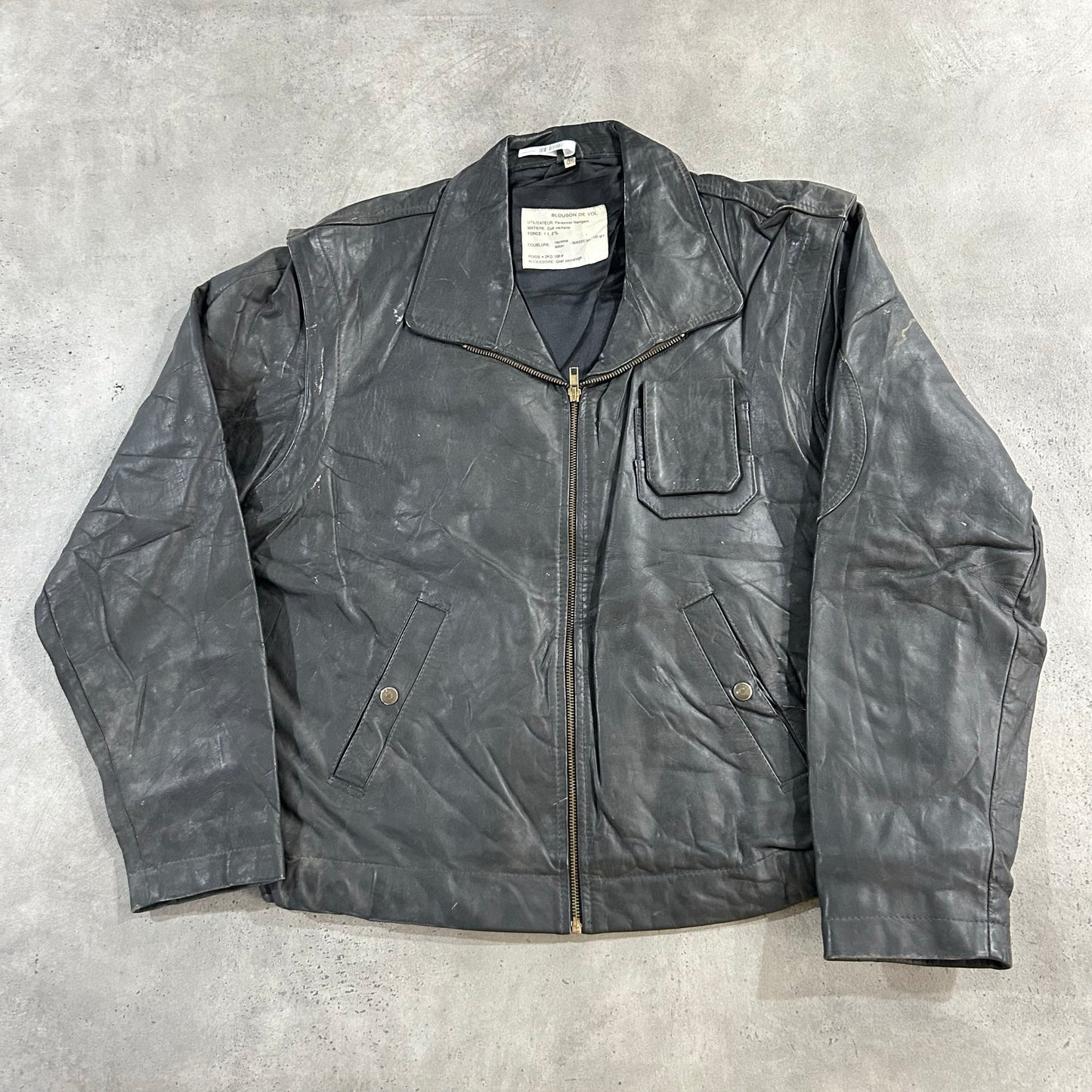 Vintage 70s-90s France Military Flight Leather Jackets