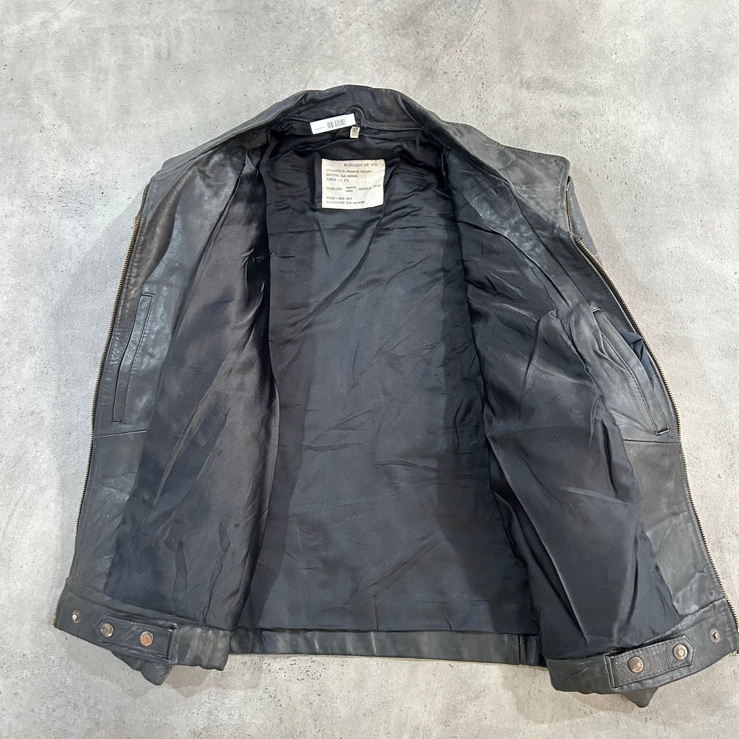 Vintage 70s-90s France Military Flight Leather Jackets