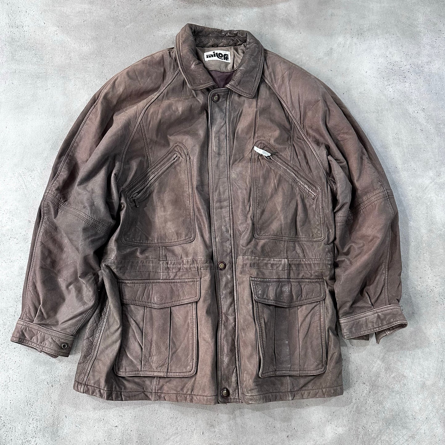 Vintage 70s-90s Germany Retro Mid-Length Leather Jackets