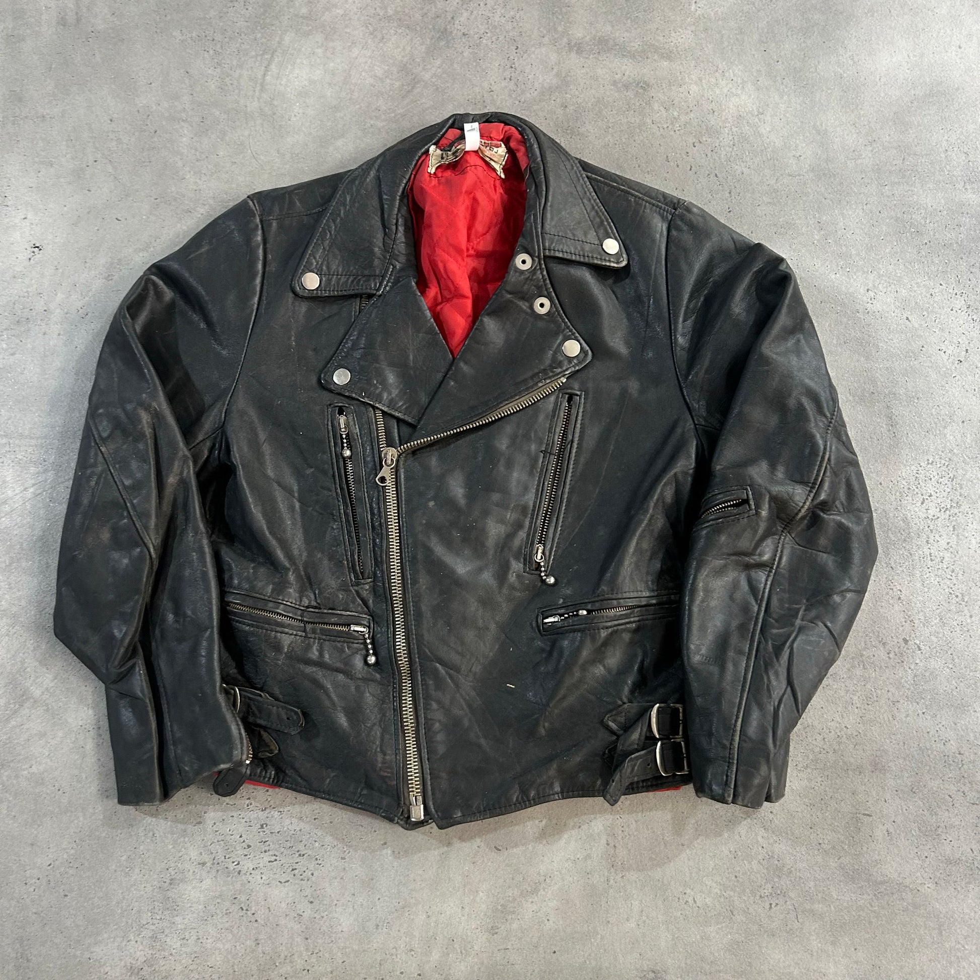 Vintage 70s-90s Retro Double Rider Leather Jackets