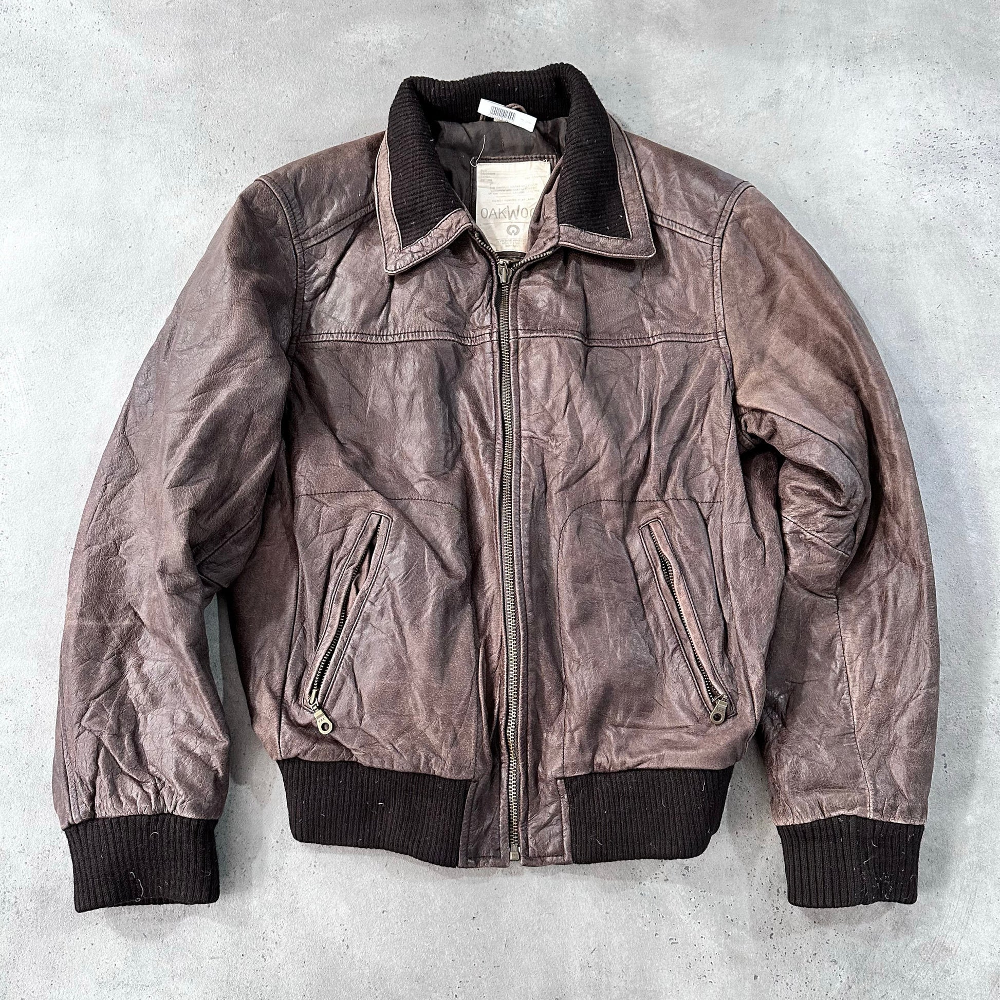 Vintage Oakwood Retro Flight Leather Jackets