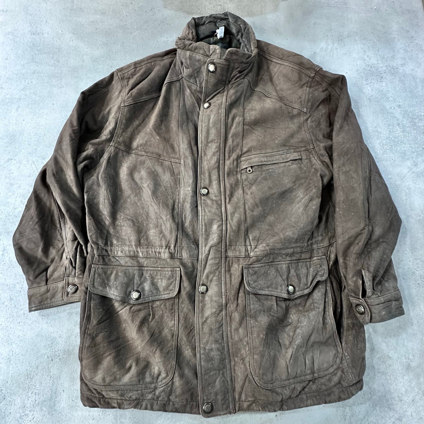 Vintage Retro Mid-Length Leather Jackets