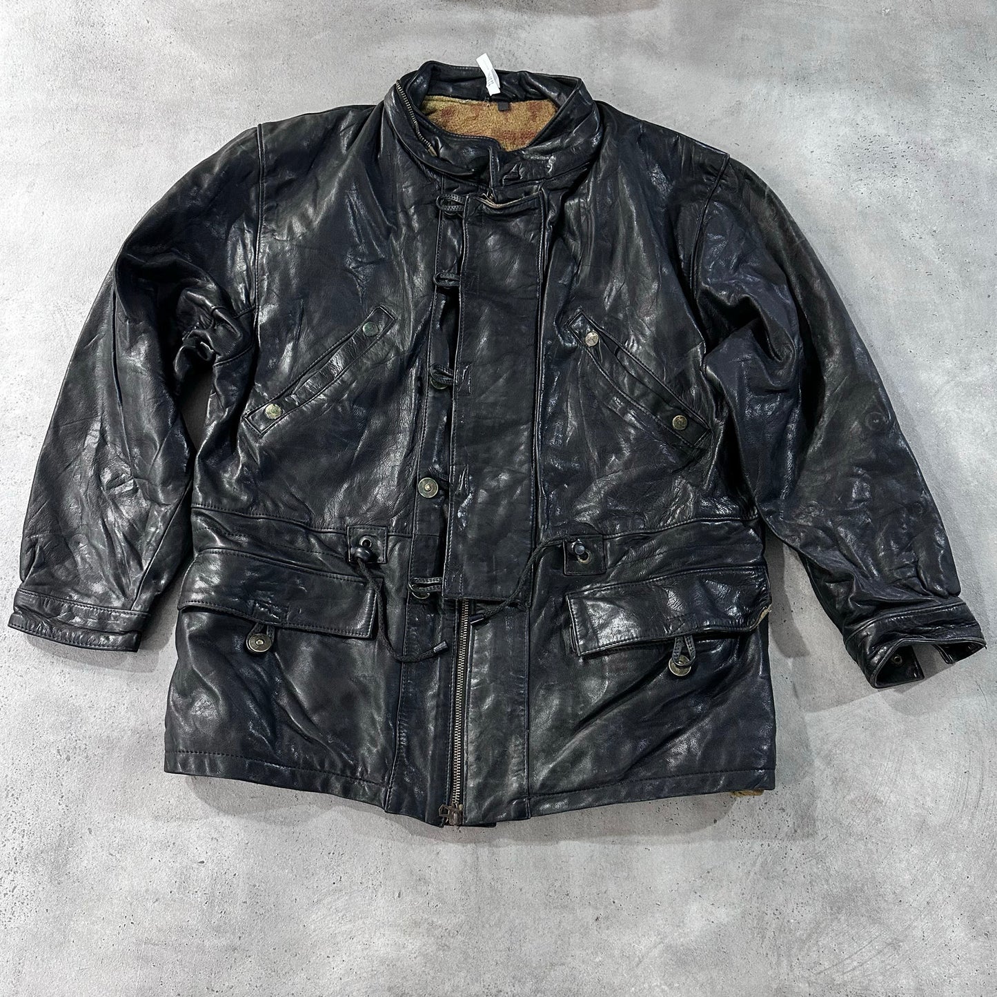 Vintage Retro Mid-Length Leather Jackets