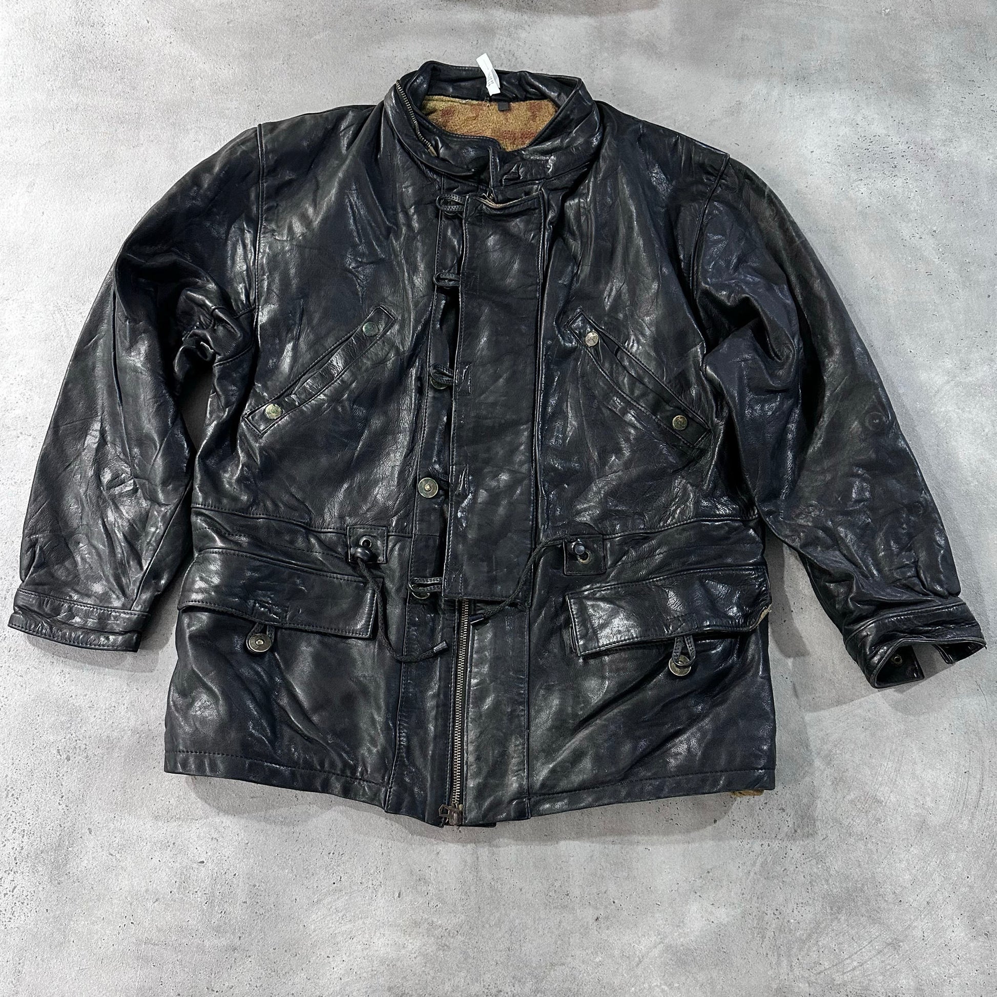 Vintage Retro Mid-Length Leather Jackets